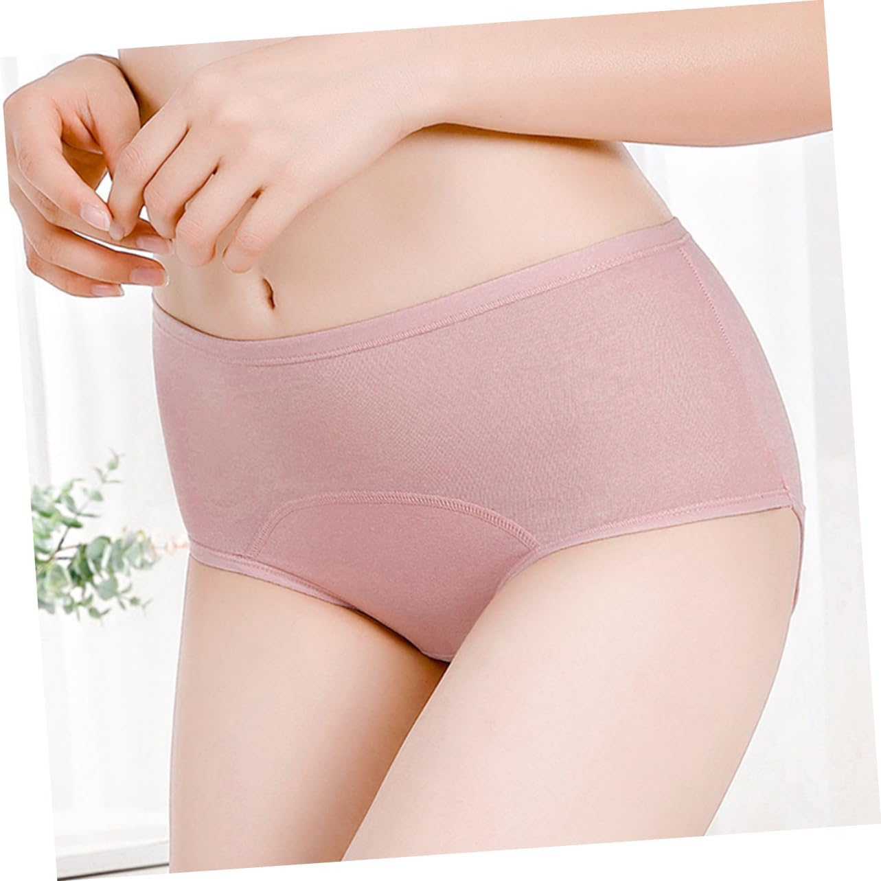 PACKOVE Leak Maternity Underwear Women Cotton Period Panties Mid-Waist Design Postpartum Briefs for Women image number 5