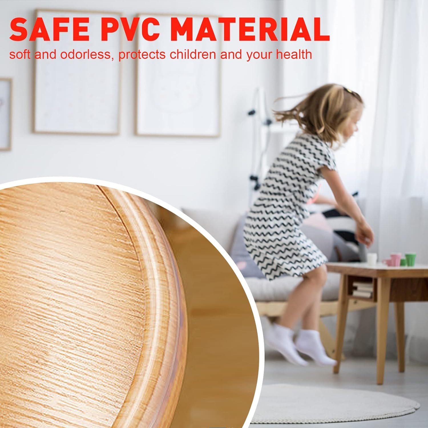 Baby Proofing Tables Corner Guard, Transparent W Shaped Edge Protector Strip with 4 Corner Guards, Self Adhesive anti Corrosion Edge Corner Guard for Coffee Table Furniture (10M(L) X10Mm(W)) image number 3