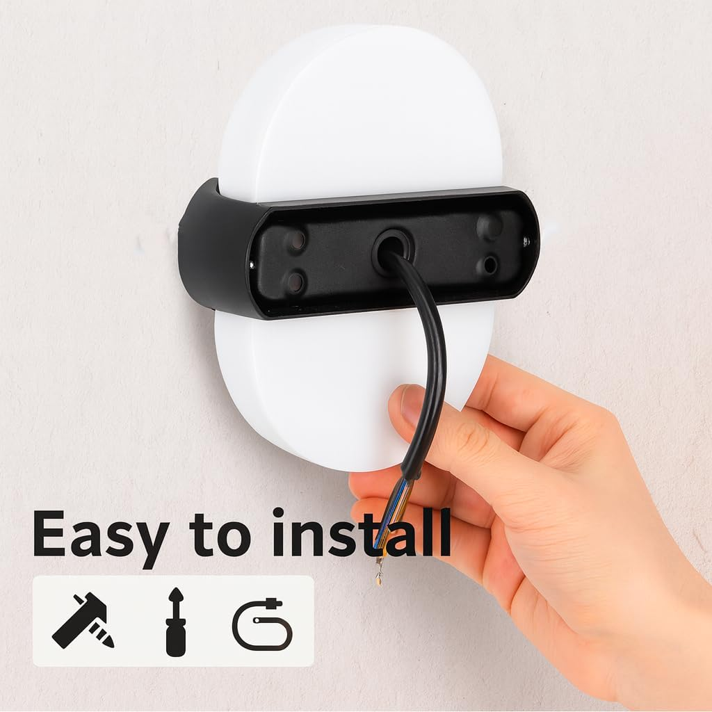 M Ledme - 10W LED Globe Wall Light, Warm White 3000K, 920Lm, 180&deg; Beam Angle, IP54 Waterproof, Ideal for Outdoor Lighting in Garden, Patio, Patio or Facade image number 4