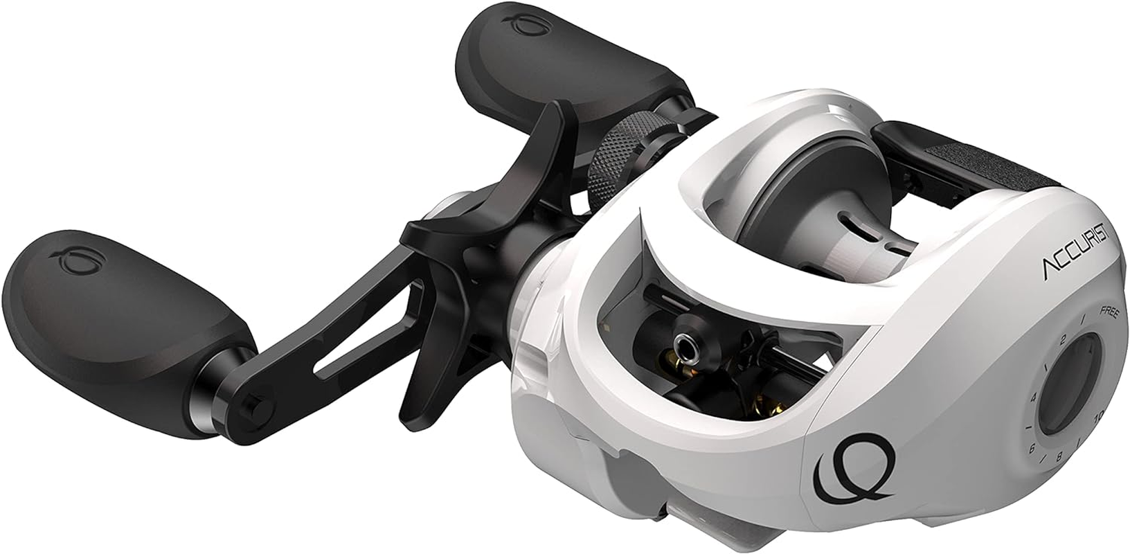 Quantum Accurist Baitcast Fishing Reel, Size 100 Reel, Oversized Non-Slip Handle Knobs and Continuous Anti-Reverse Clutch, One-Piece Aluminum Frame image number 2