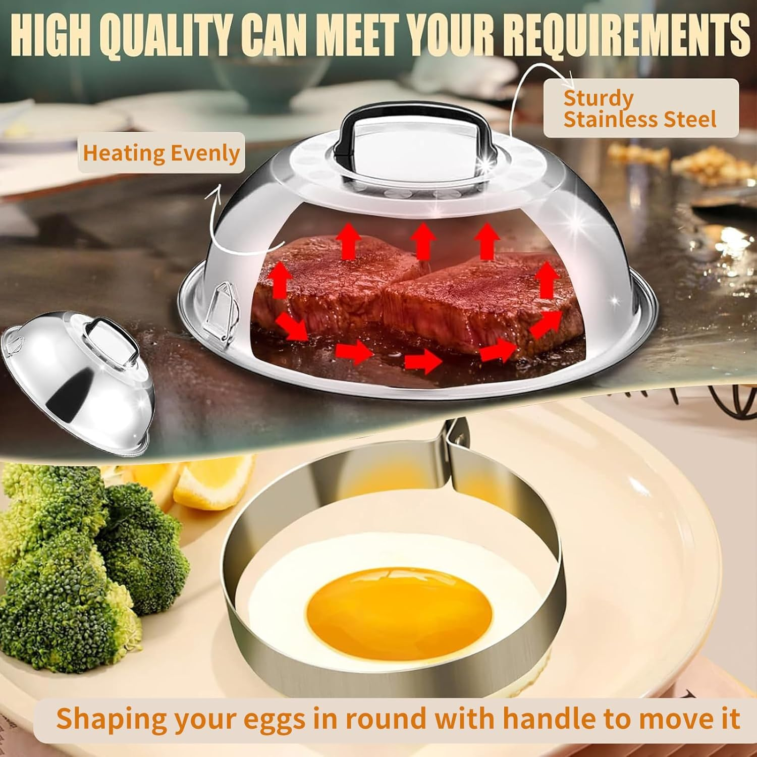 45 Pcs BBQ Kit, BBQ Utensils, Smoker Accessories, Stainless Steel BBQ Tools Set with 2 Basting Cover, Griddle Spatulas, Flat Top, Scraper, Meat Press for Outdoor, Camping, Backyard, Camping image number 2