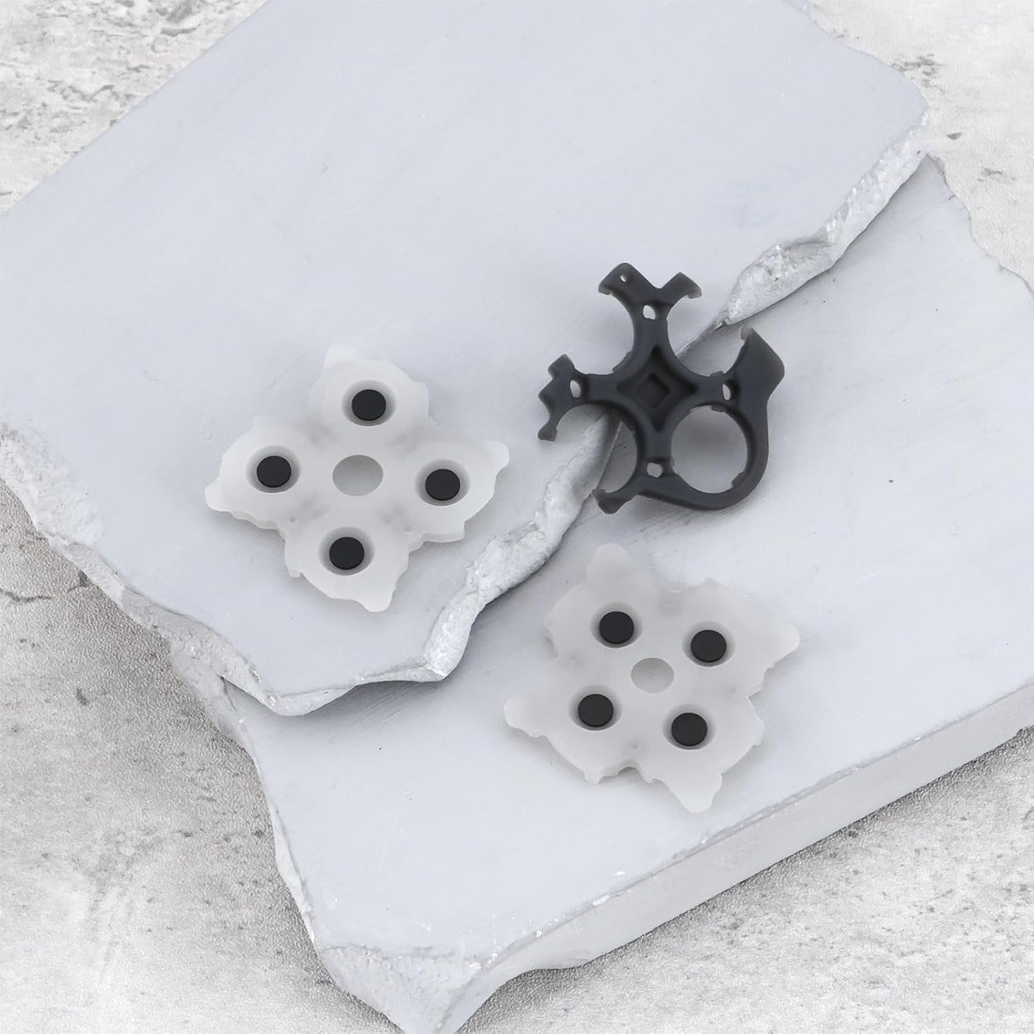 VGOL 2 Sets Silicone Button Rubber Pads Replacement Compatible with PS5 Dualsense Controller BDM-030 image number 6