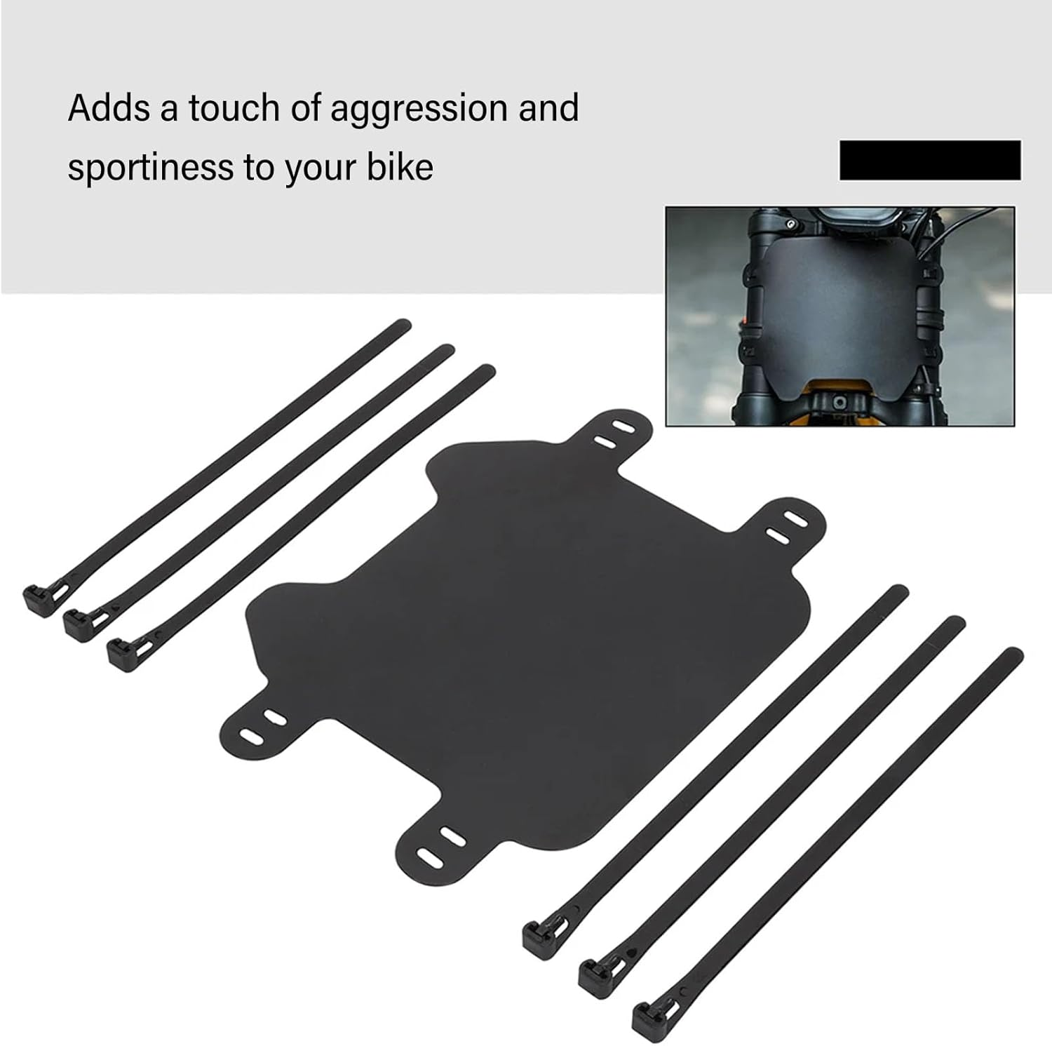 Matte Black Motor Front License Plate Easy Install Replacement for SUR RON Light Bee Universal Number Plate Bracket image number 5