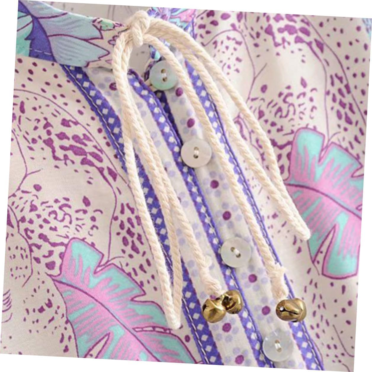 Bohemia Style Maxi Dress for Women Long Sleeve Lapel Elegant Party Wear Dress Casual Daily Workwear Blue image number 1