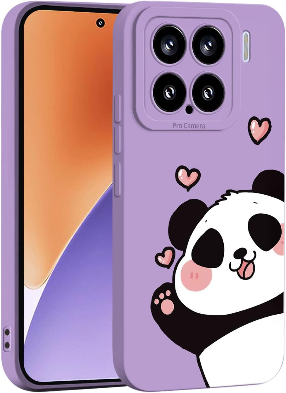 ILING Liquid Silicone Case for Xiaomi 15 5G, Ultra Thin Elegant Flowers and Cute Cartoon Pattern Women'S Mobile Phone Case, Soft TPU Bumper Shockproof Protective Case (White Q07)