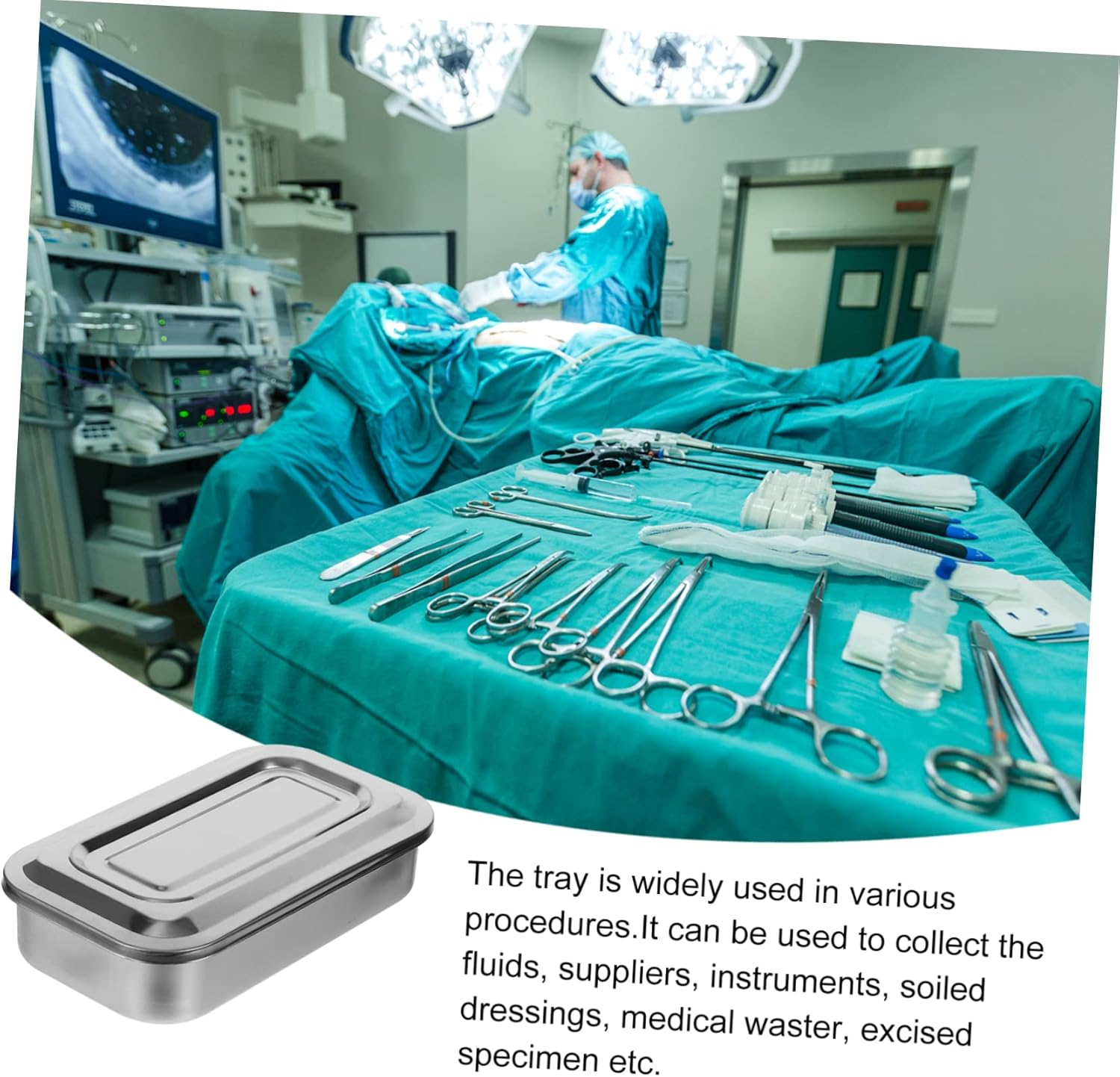 OKUMEYR Stainless Steel Sterilizer with Lid for Medical and Polished Storage Box for Gauze and Alcohol Practical and Easy to Clean Equipment Organizer image number 2