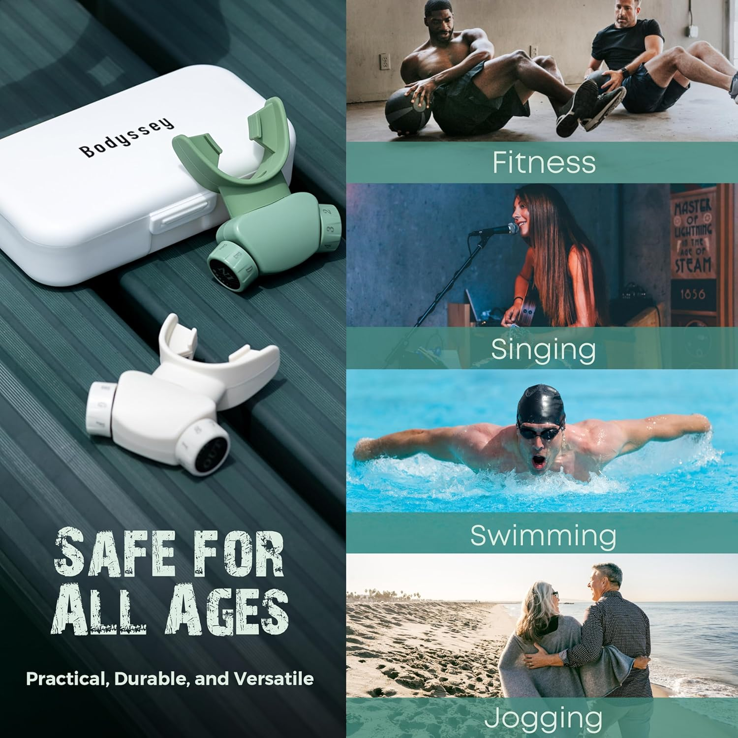 Adjustable Respiratory Trainer, Handheld Breathing Exercise Device with Dual Mouthpieces, Independent Resistance Settings for Enhanced Breathing Techniques image number 4