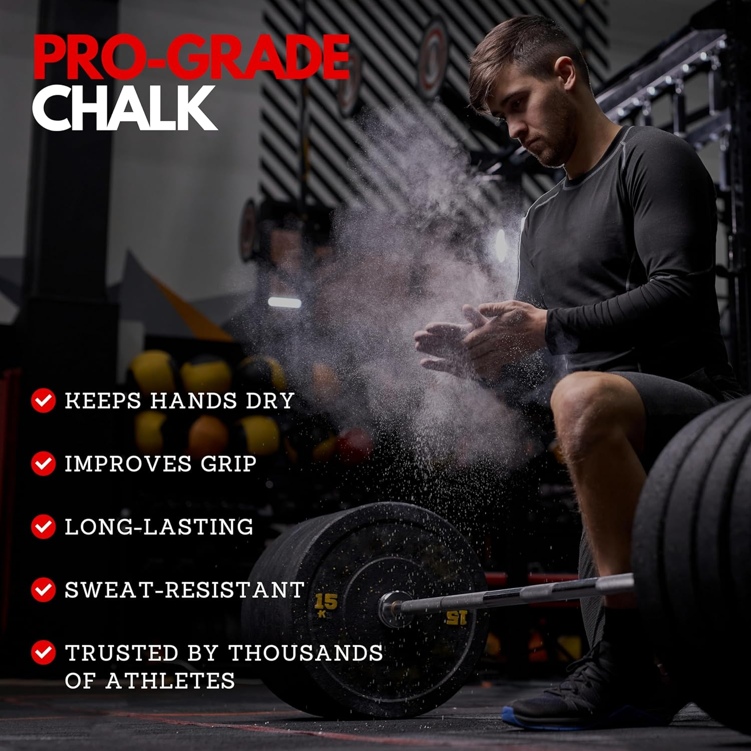 Survivor Gym Chalk - Climbing Chalk, Lifting Chalk, Gymnastics Chalk - Pure Magnesium Carbonate Hand Chalk Powder, Weightlifting Chalk Gym - Rock Climbing Chalk for Weights image number 1