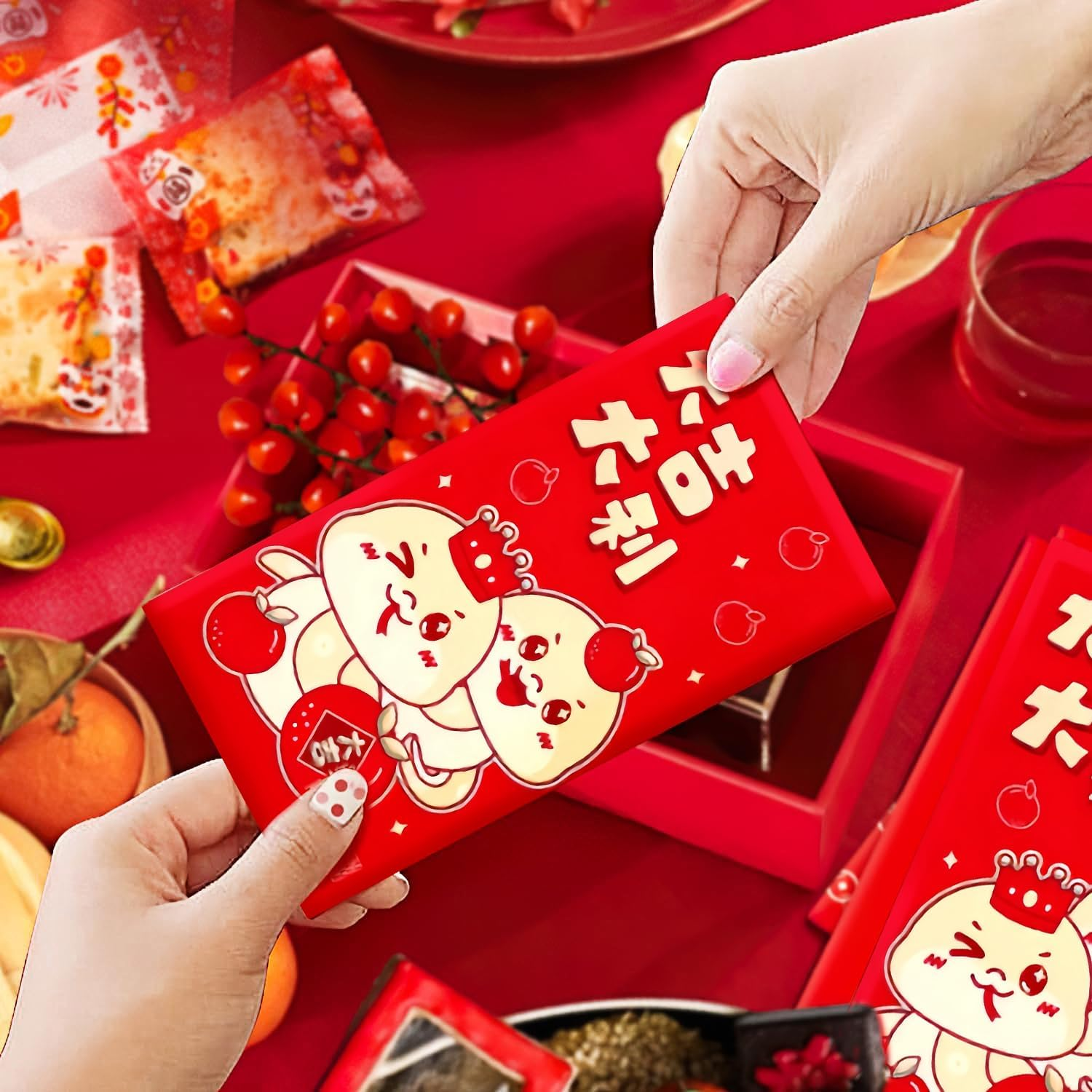 36 Red Packets Chinese New Year 2025 Year of the Snake Cartoon Personalized Creative Big Red Packet Spring Festival Chinese Lucky Money Bag, 3.5 X 6.7 Inches image number 2