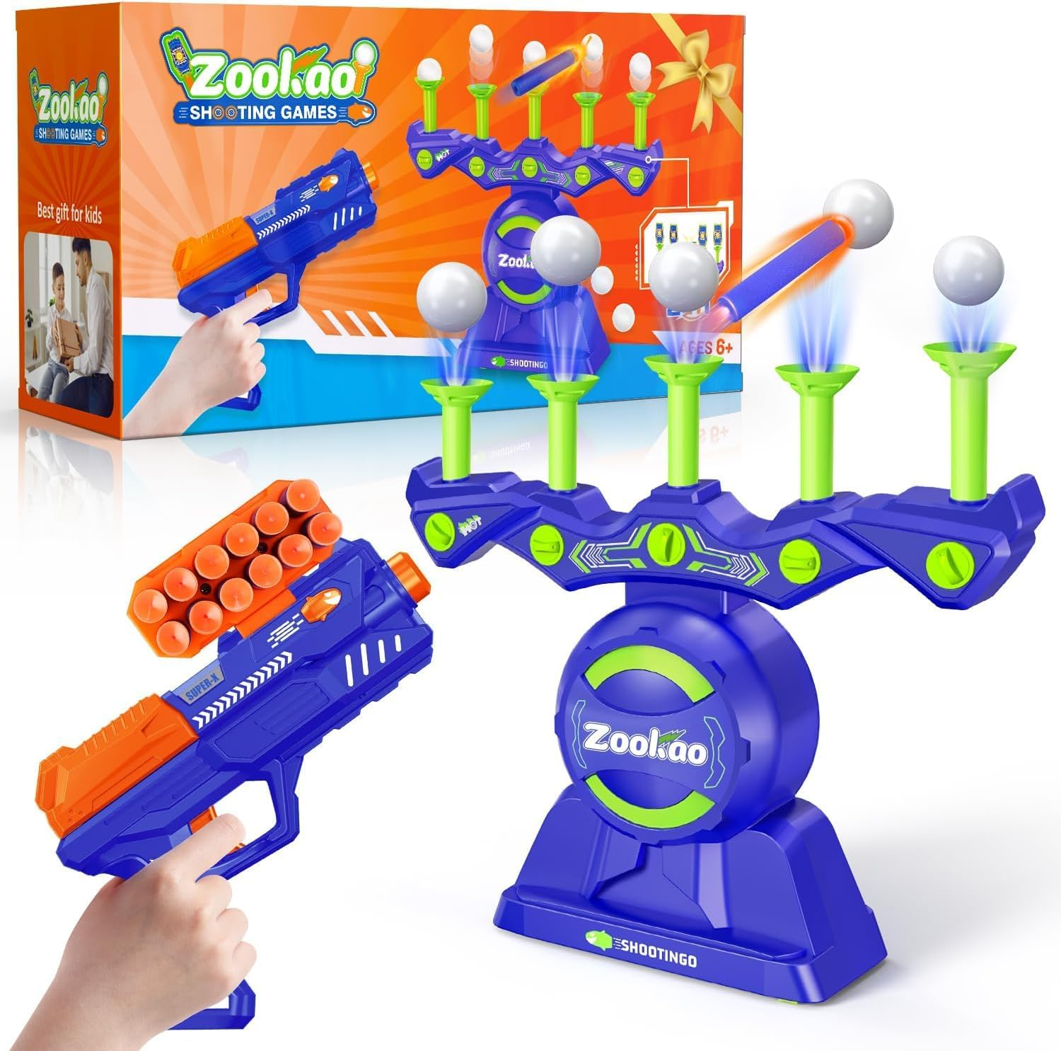Zookao Hover Toy Gun for Gun Target, from 6 7 8 9 10 11 12 Years Boy Christmas Birthday Gifts - Indoor & Outdoor Games for Kids image number 1