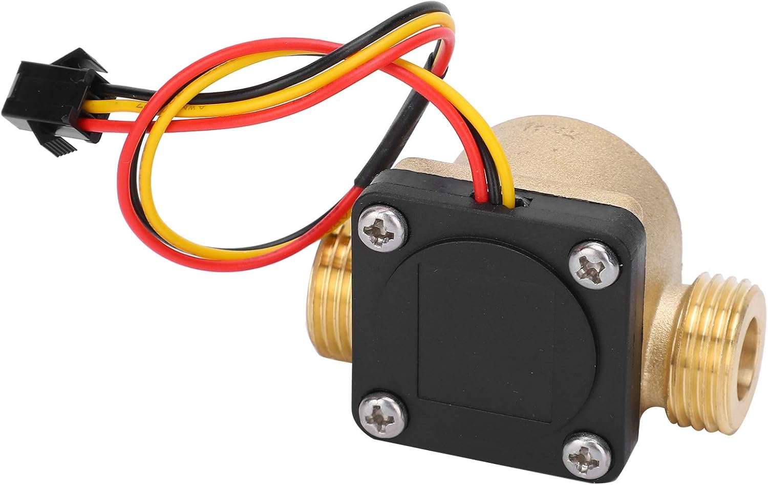 Hall Flowmeter, YF-B13 Water Flow Sensor, 0.3-10L/Min Brass Hall Flow Meter, Water Heater, Credit Card Machine, with G1/2" Plug Interface, Default image number 4