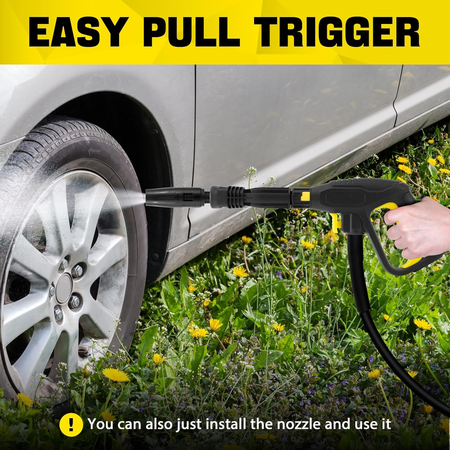 Pressure Washer Cleaning Gun with Quick Connection Plug and Quick Release Outlet,Compatible with Karcher K2-K7 Quick Connection Hose,For Replace Karcher Pressure Washer Cleaning Machine Handle image number 6