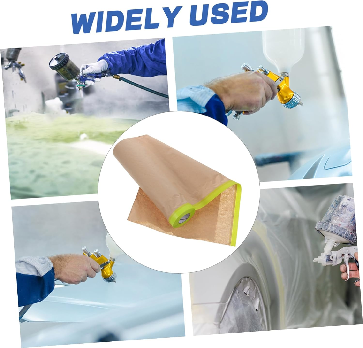 3Rolls Masking Paper Automotive Painting Masking Film Home Painting Supplies Film image number 4