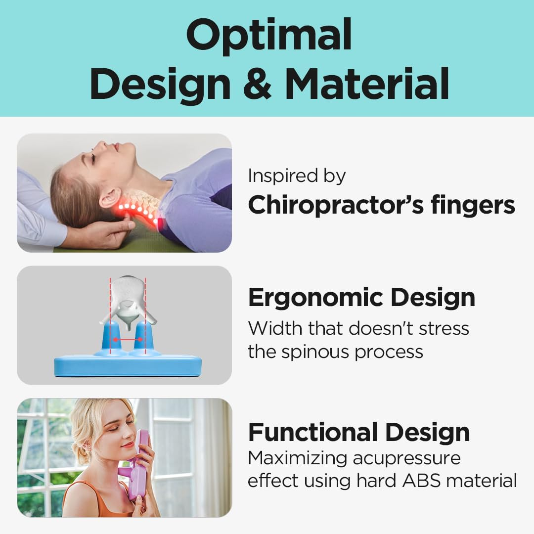 Danason - Self Manual Neck Massager, Suboccipital & Occipital Release Tool, Cervical Trigger Point Device for Neck and Lower Back Pain Relief, Deep Tissue Muscle Release Massage Tool (Pink) image number 5