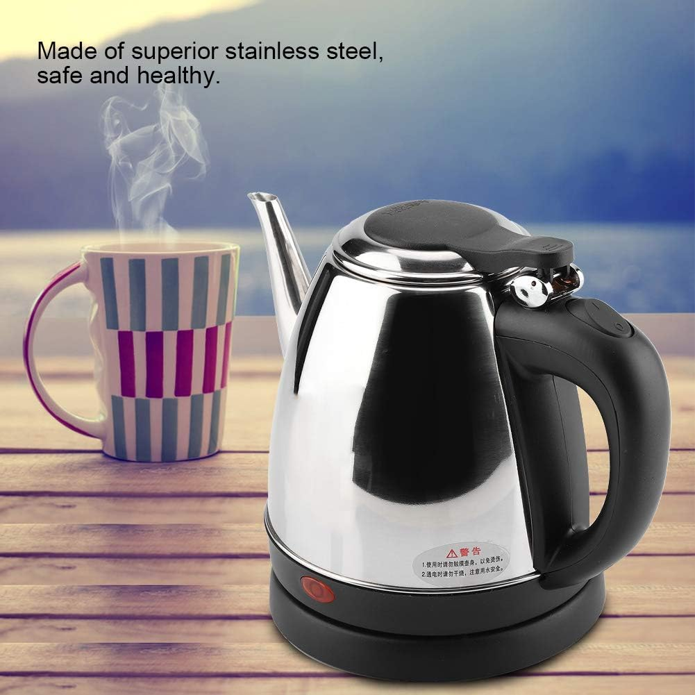 1.2L Electric Kettle Stainless Steel Fast Boil Auto Shut-Off and Boil-Dry image number 2