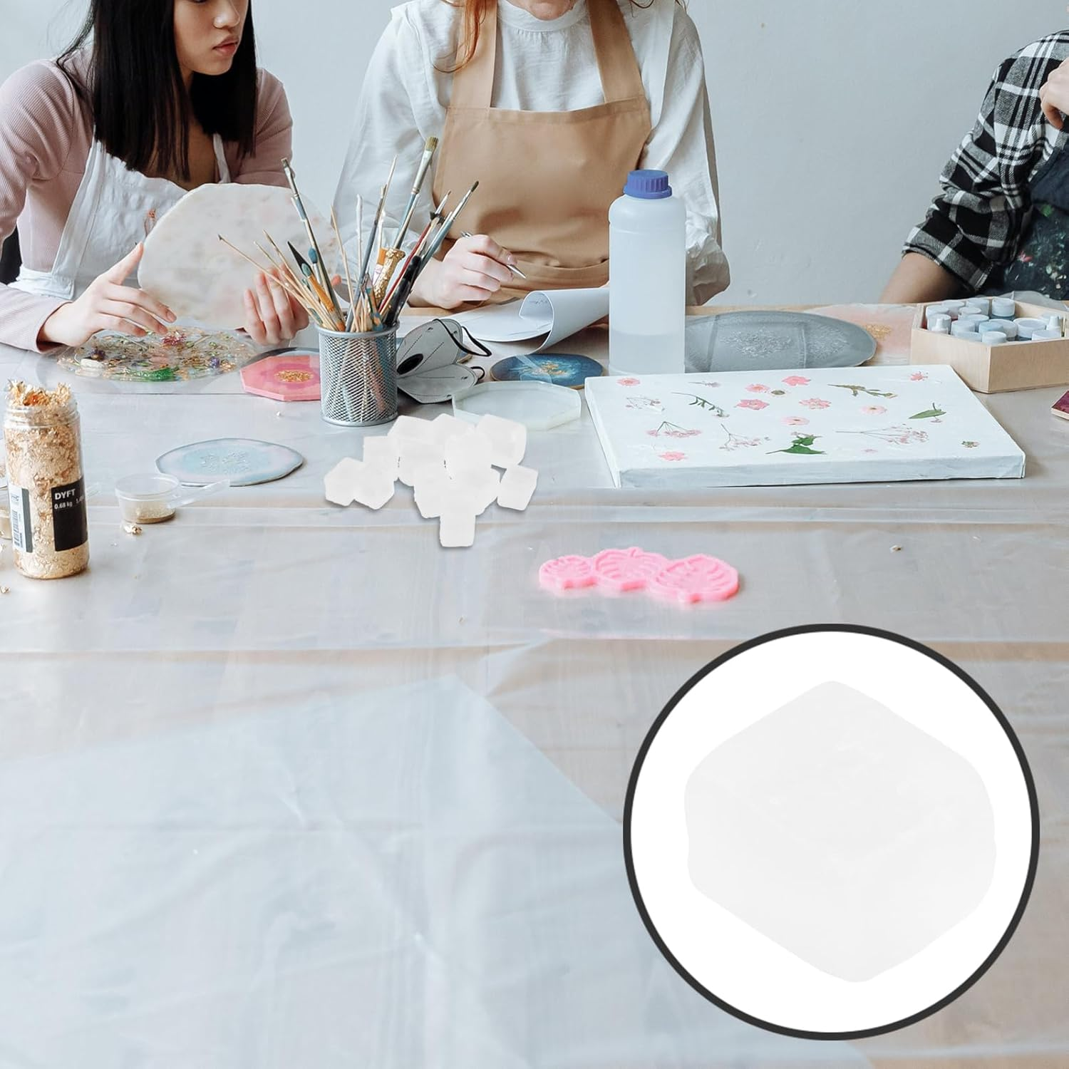 STOBOK 4Pcs Plant Oil Soap Base for Soap Making Bar Gentle Skin Refreshing Lathers User-Friendly Melting Molding image number 4