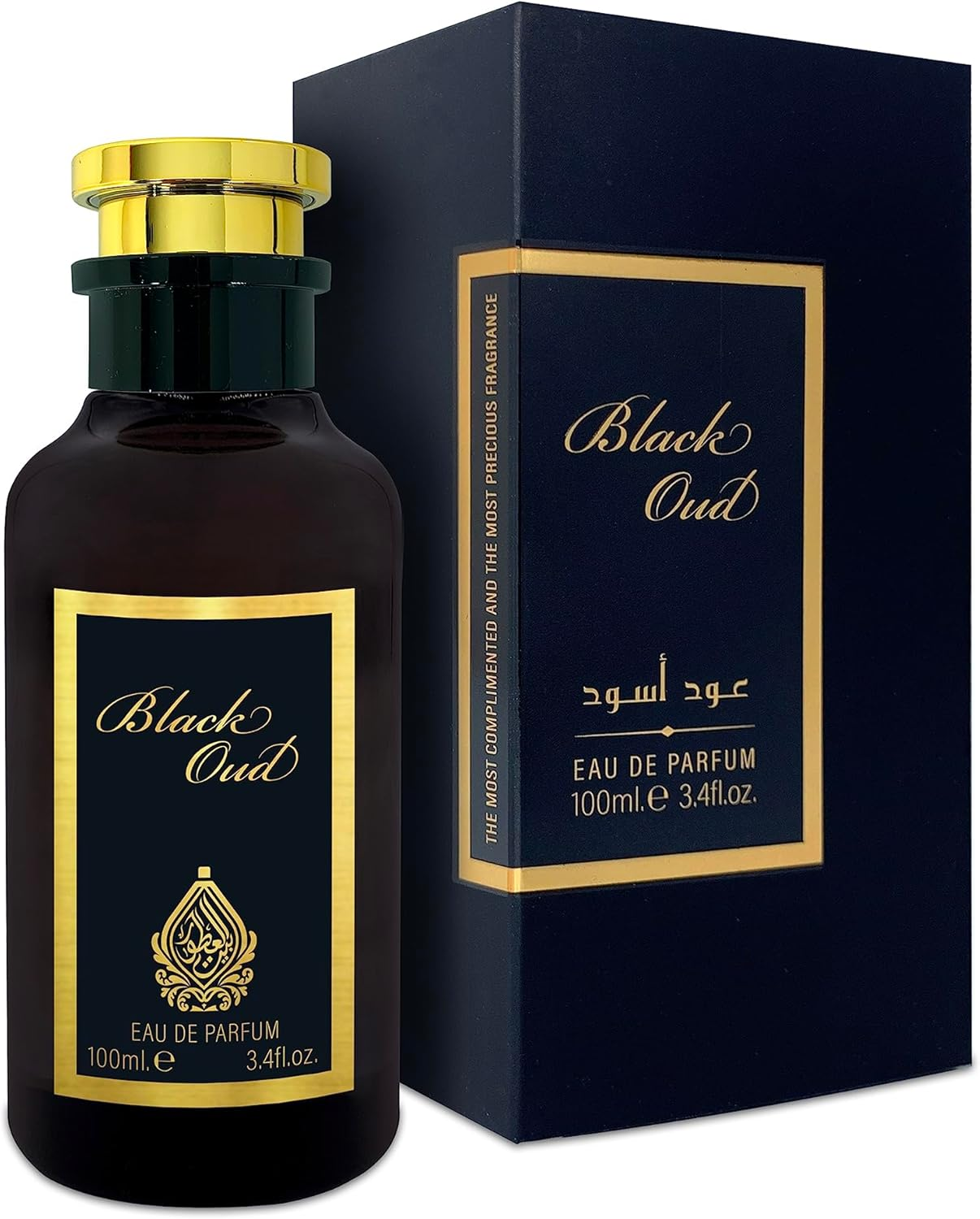 House of Perfumes Men'S Black Oud Eau De Parfum Spray, 100 Ml image number 3