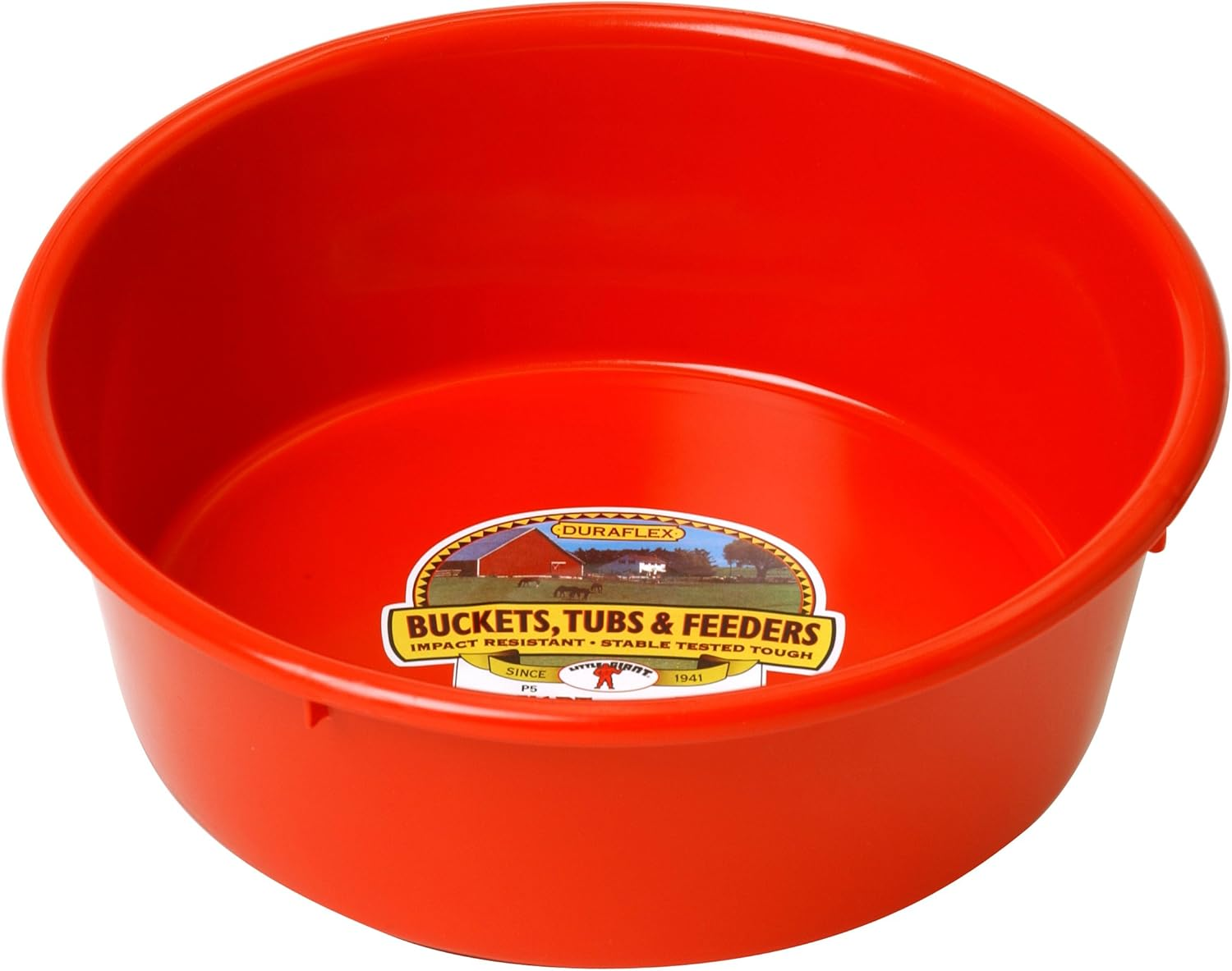 Little Giant&reg; Plastic Utility Pan | Feed Pan | Durable & Versatile Livestock Feeding Bucket | Made in USA | 5 Quart | Berry Blue image number 4