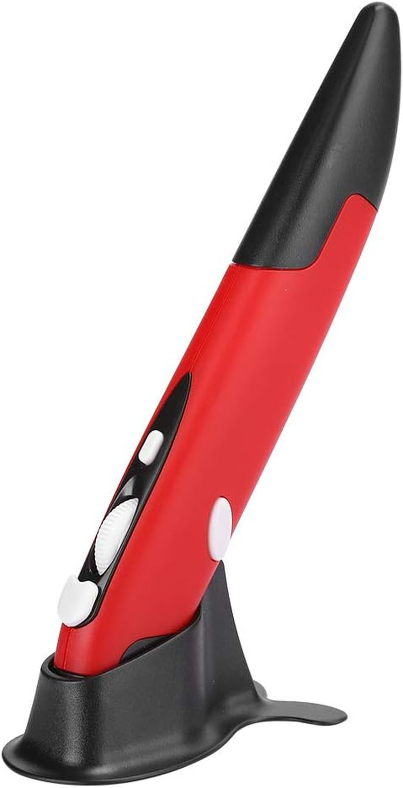 Ergonomic Mouse, USB Pen PC Parts Handwriting Mouse Pen Innovative Custom Vertical Mouse for Laptop, Computer(Red, PR-03)