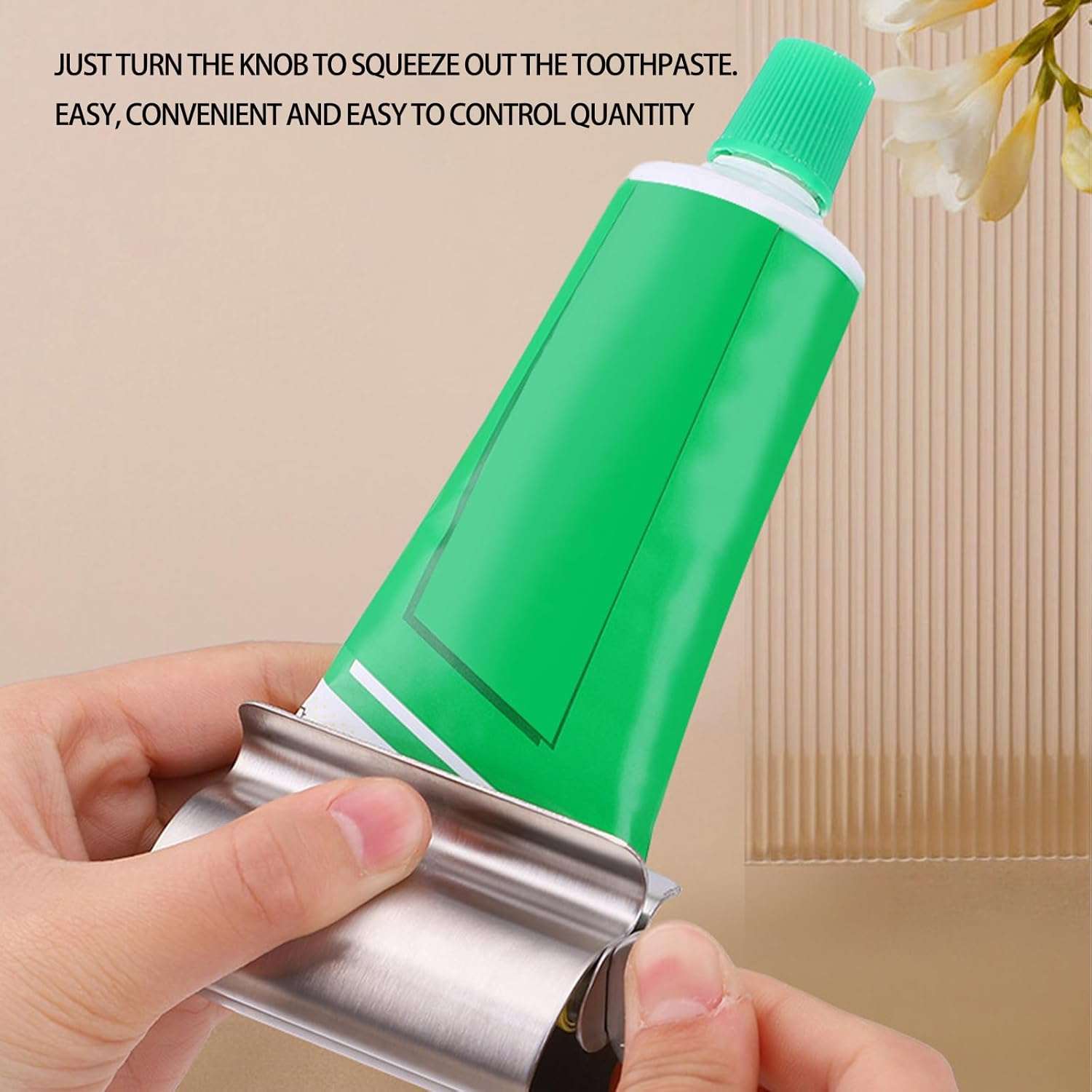 Toothpaste Squeezer Metal Tube Squeezer Stainless Steel Tube Wringer Toothpaste Seat Holder Stand 2 Pack Metal Toothpaste Squeezer image number 3