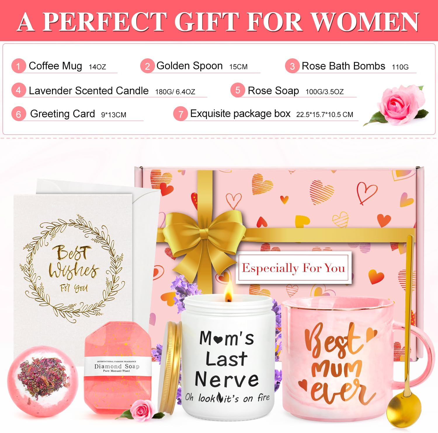 Birthday Gifts for Mum Her, Mum Birthday Gifts, Christmas Presents from Daughter Son Husband, Funny Personalised Presents for Mothers Day