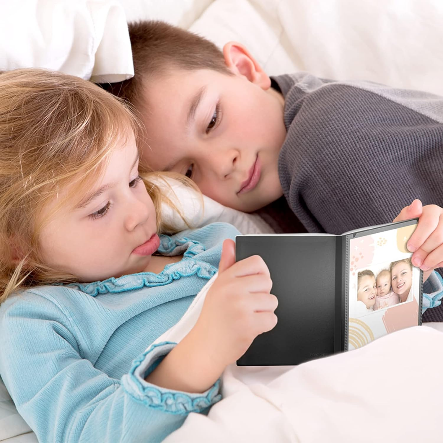 CRANBURY Small Photo Album 4X6 (Black), 6-Pack 4 X 6 Photo Book, 24 Pockets Shows 48 Pictures, Mini Plastic Picture Album Binders with Customizable Cover image number 3