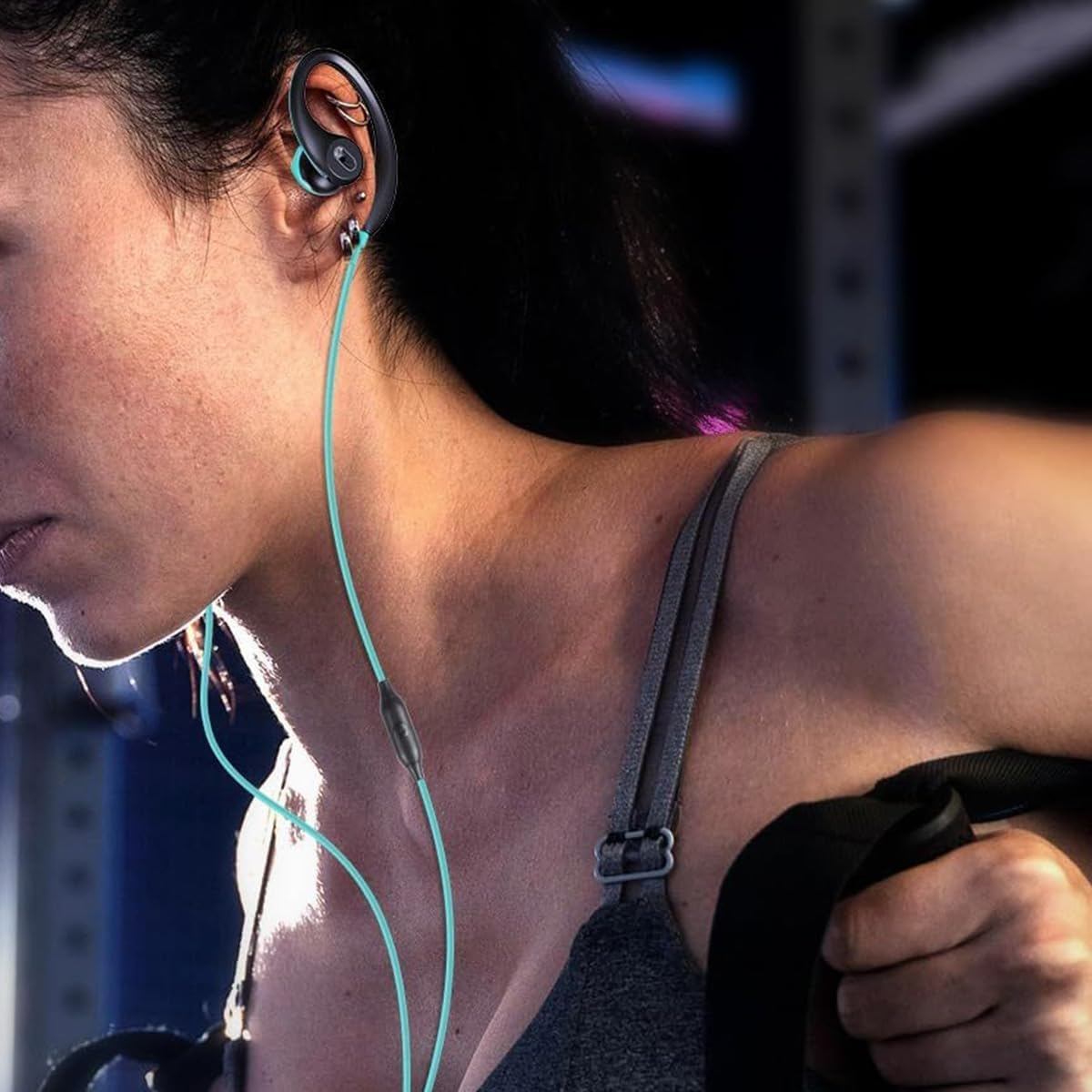 Laroal Sports Earbuds Wired In-Ear Headphones with over Ear Clip 3.5Mm Jack Running Earbuds Wrap around Earbuds for Smartphone Laptop Tablet MP3 image number 6