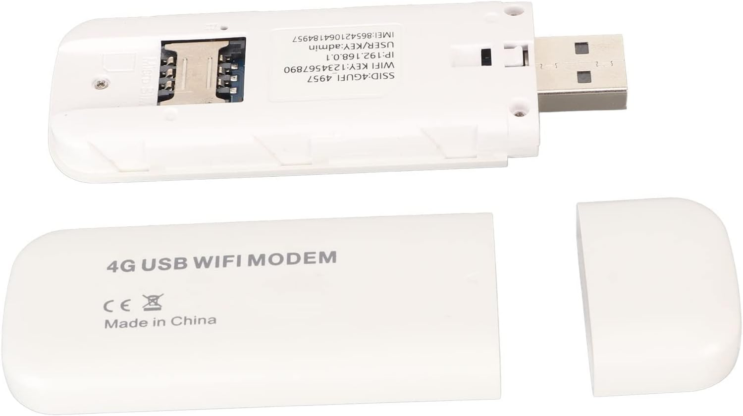 OVAQUIXI Portable 4G USB Wifi Dongle Stable and Fast for Multiple Users Support 10 Devices Mobile Wifi Hotspot for Phone White image number 3