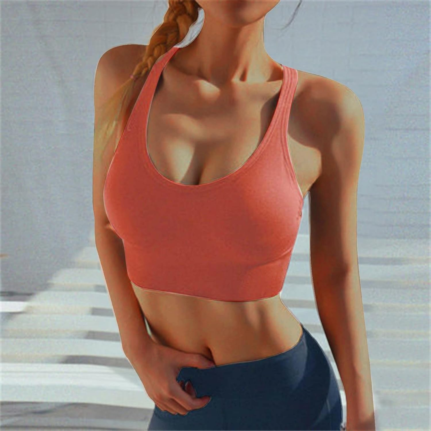 Female Gym Top Women Sports Bra up Fitness Bra Hollow Breathable Running Bra Yoga Athletic Sportswear Tops Tube Top plus Size Women Shape Wear image number 2