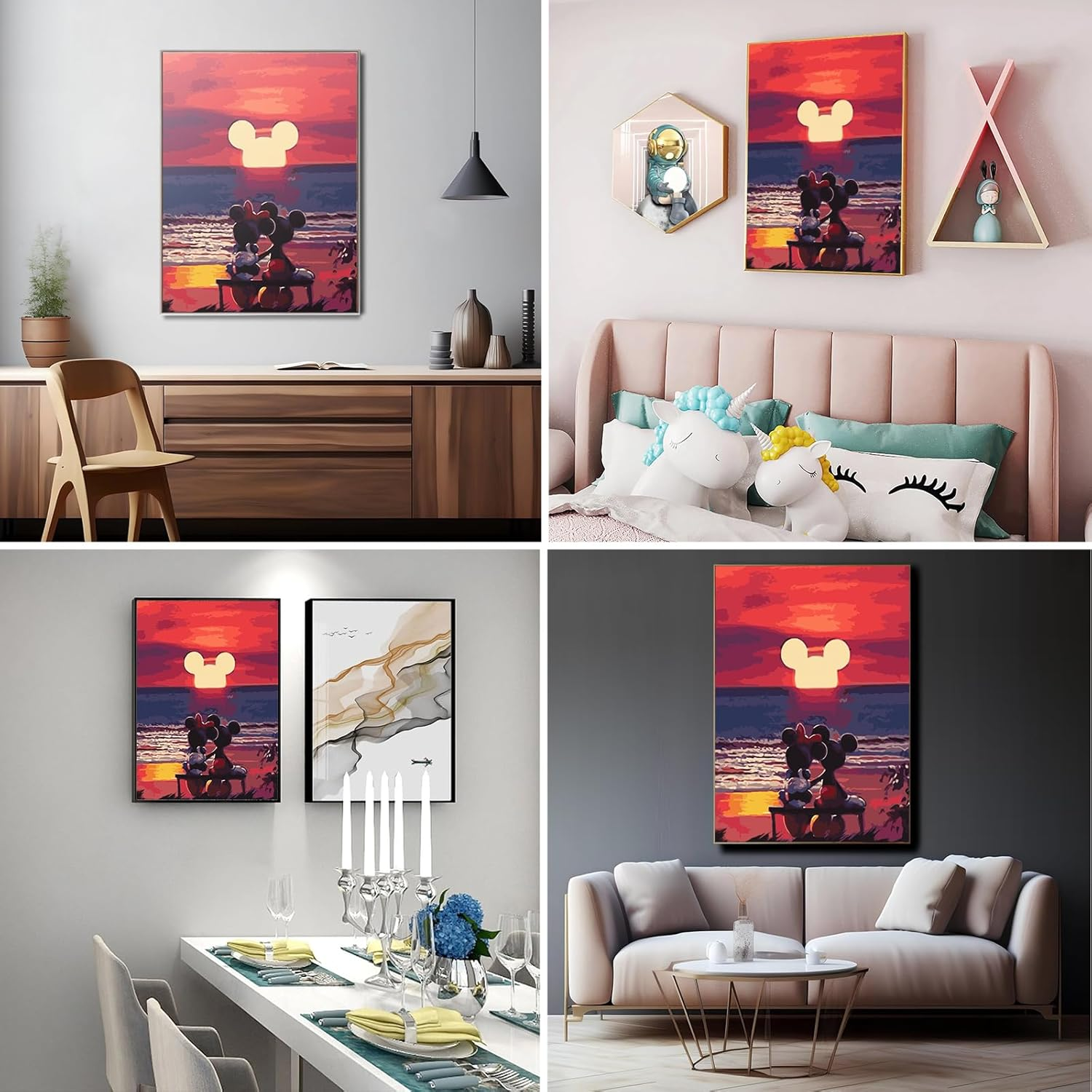 QDUODUO Painting by Numbers Children Adults 40 X 50 Cm Large Cartoon Anime Mickey Mini Mouse Painting Craft Set with Canvas Brushes Acrylic Pigment, DIY Painting Craft Kit for Boys Girls from 6 Years image number 1