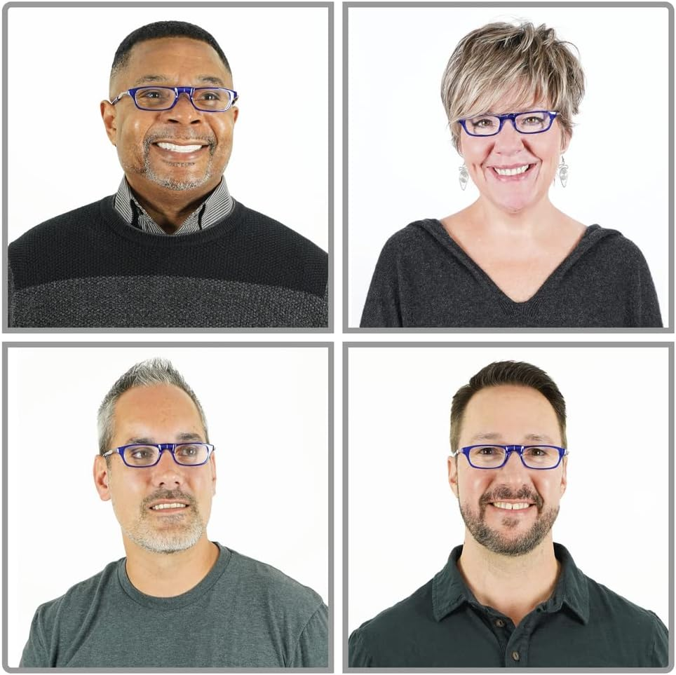 Clic XXL Magnetic Front Connection Reading Glasses - 1.5 X, Blue Jean image number 4