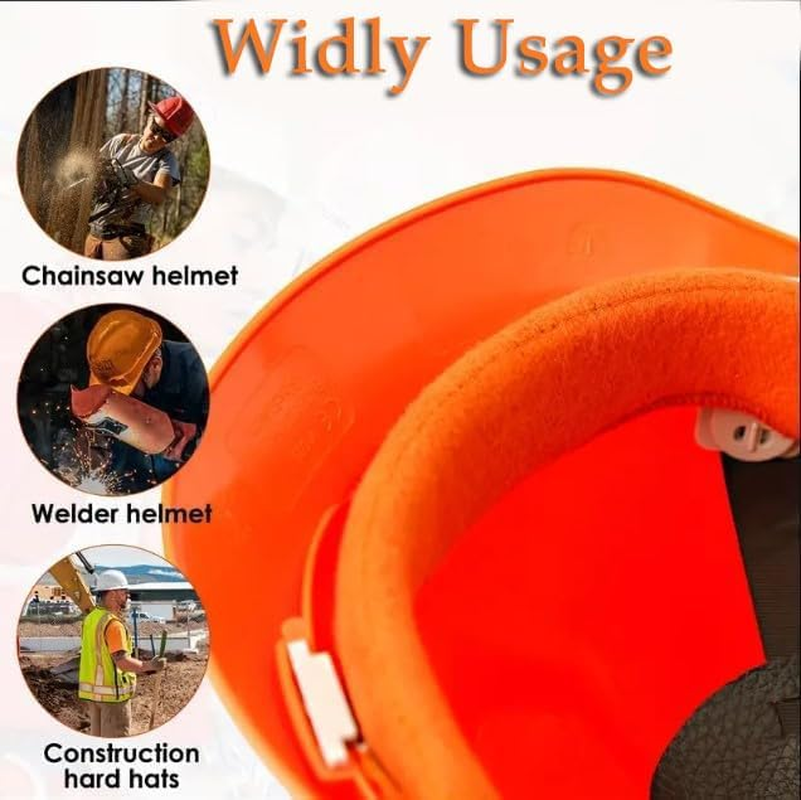 Hardhat Sweatbands, WADY 4 Pcs Hardhat Sweatbands,Welding Brown Sweatband Hard Hat Headbands Inner Layer Made of Air-Cushioned Foam to Store Excess Sweat for Welding Helmets Cycle Ricing Hard Hat image number 1