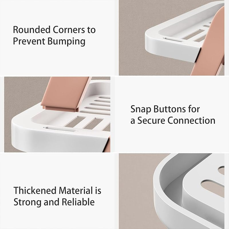 AIMALL 2/3 Tier Foldable Shoe Rack with Adjustable Height, Plastic Removable Storage Shelf for Entryway Bedroom Kitchen, Space-Saving Shoe Organiser Pink Blue image number 2