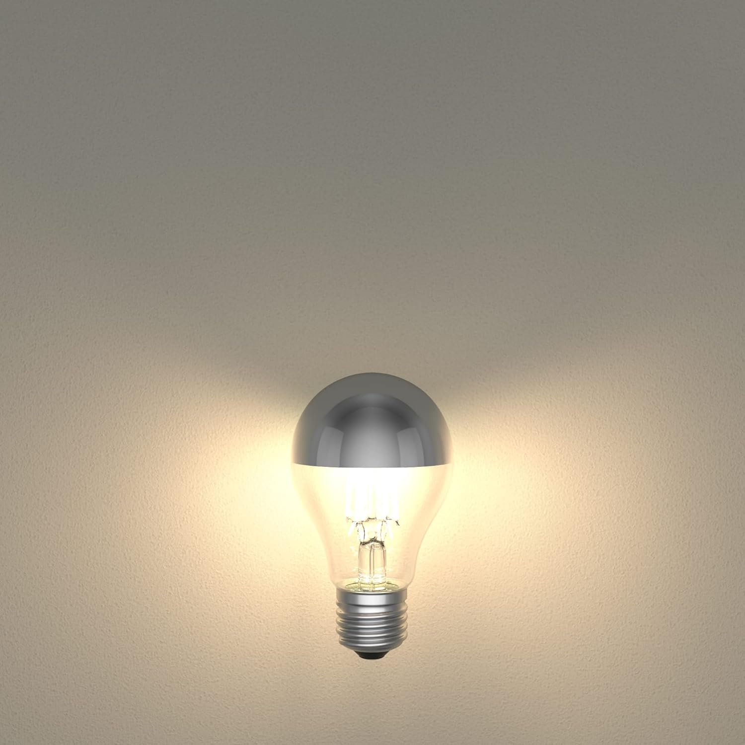 Ledscom.De E27 LED Light Bulb A60 Warm White (2700K) 4.1W 461LM Head Mirror (Silver) 4 Pack image number 2