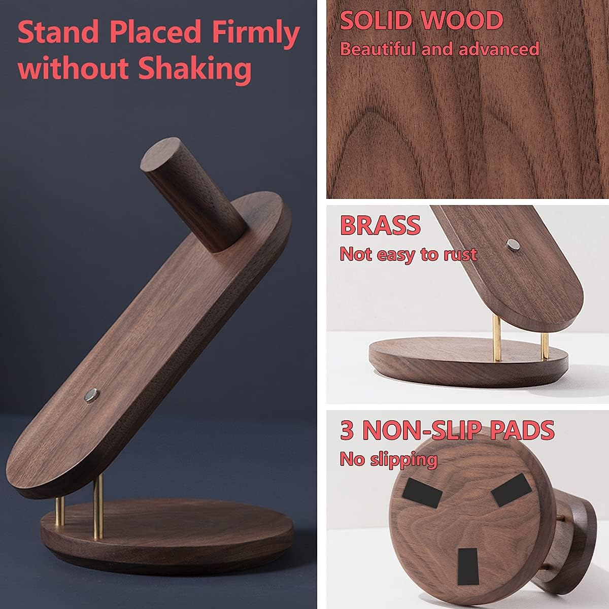 Livoccur Hair Dryer Stand Holder for Dyson Supersonic, Magnetic Hair Dryer Display Stand Wood Bathroom Organizer for Dyson Supersonic Hair Dryer Tools, Compatible for All Dyson Supersonic Models image number 4