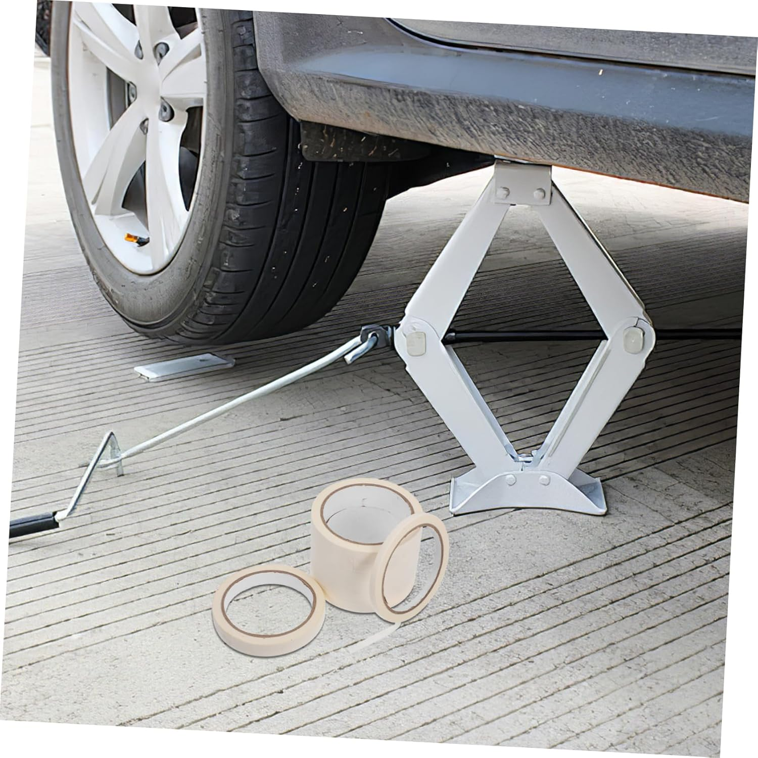 ARTIBETTER 4Rolls DIY Masking Tape of Masking Paper Paint Protection Versatile for Home Office image number 2