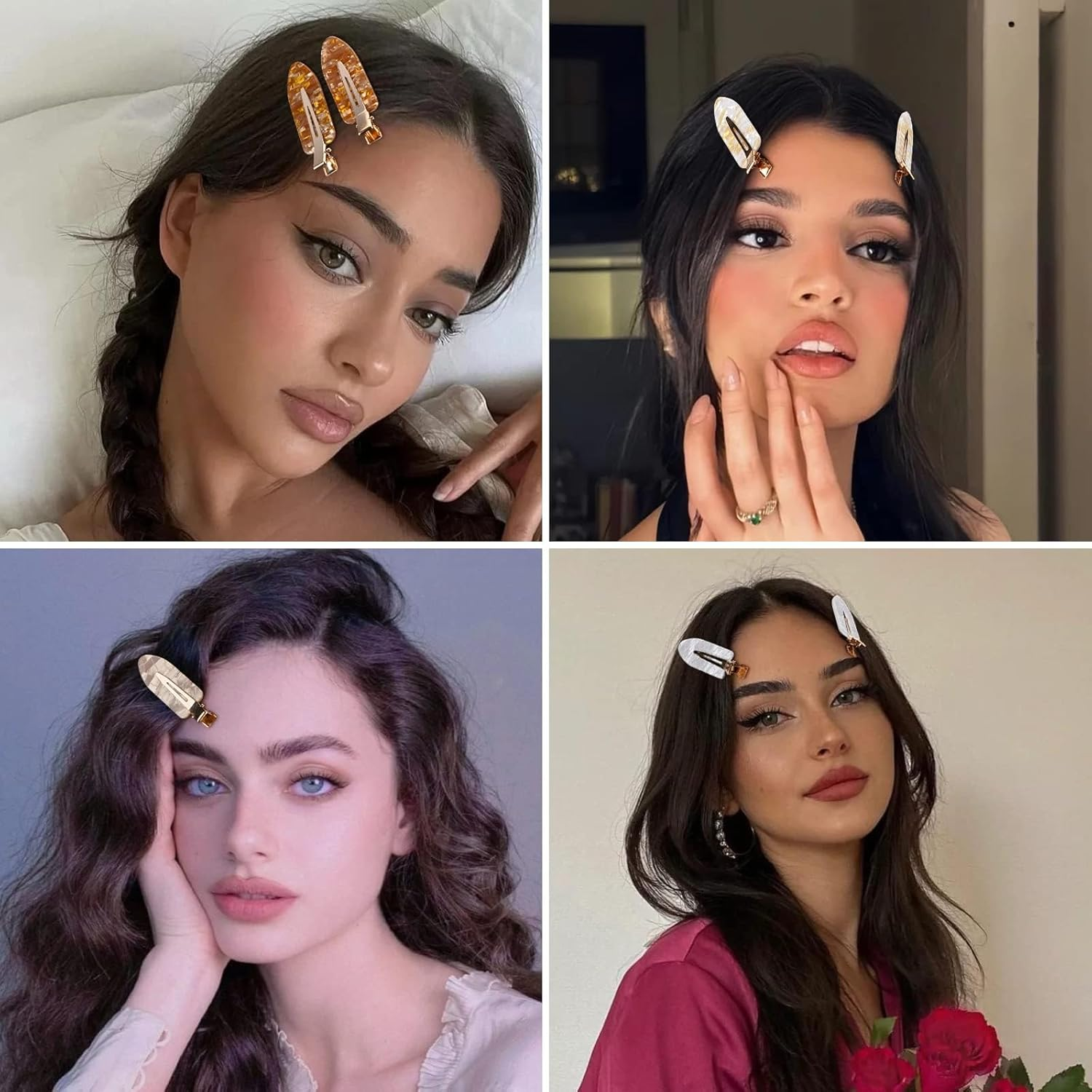 SZTTY 12 Pcs No Crease Hair Clips for Styling, Creaseless Flat Clips for Women & Girls, 6 Elegant Colors for Daily Hair Care & Styling image number 3