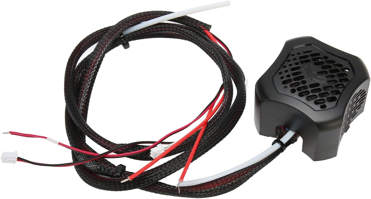 Ender 3 V2 Full Hotend Kit, Integrated Full Assembled Extruder Kit with Dual Fans for Ender 3 V2 3D Printer, Metal 3D Printer Hotend Kit Full Set Uniform Printing, 3D Printer Parts image number 2