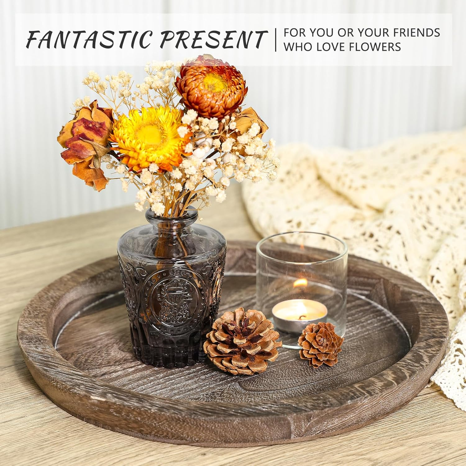 SUPMIND Bud Vase Set of 12, Black Bud Vases in Bulk, Small Flower Vases for Centerpieces, Mini Vintage Vase for Rustic Wedding, Home,Table Decoration image number 1