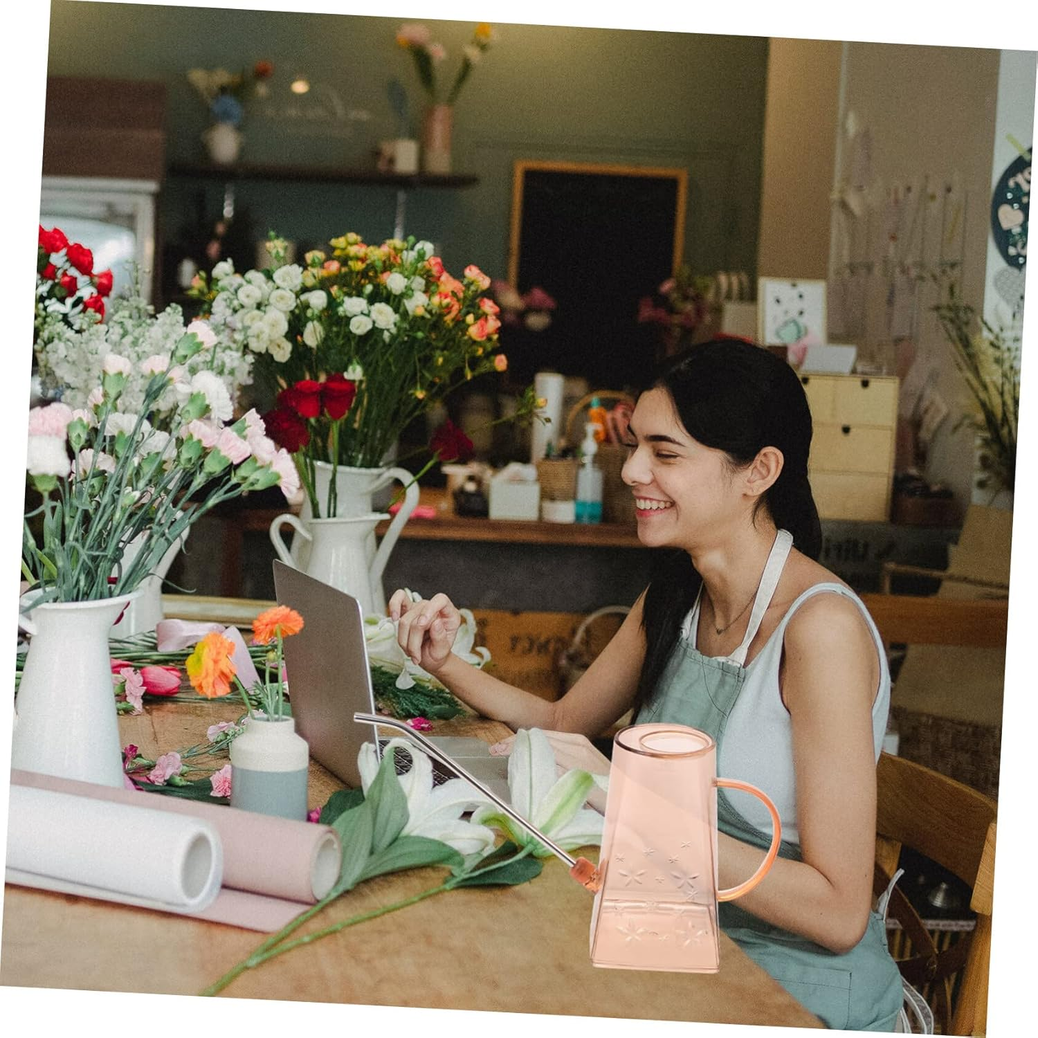 Yardenfun Garden Watering Pot Long Spout Watering Can for Succulent Plants Easy Clean Design image number 5