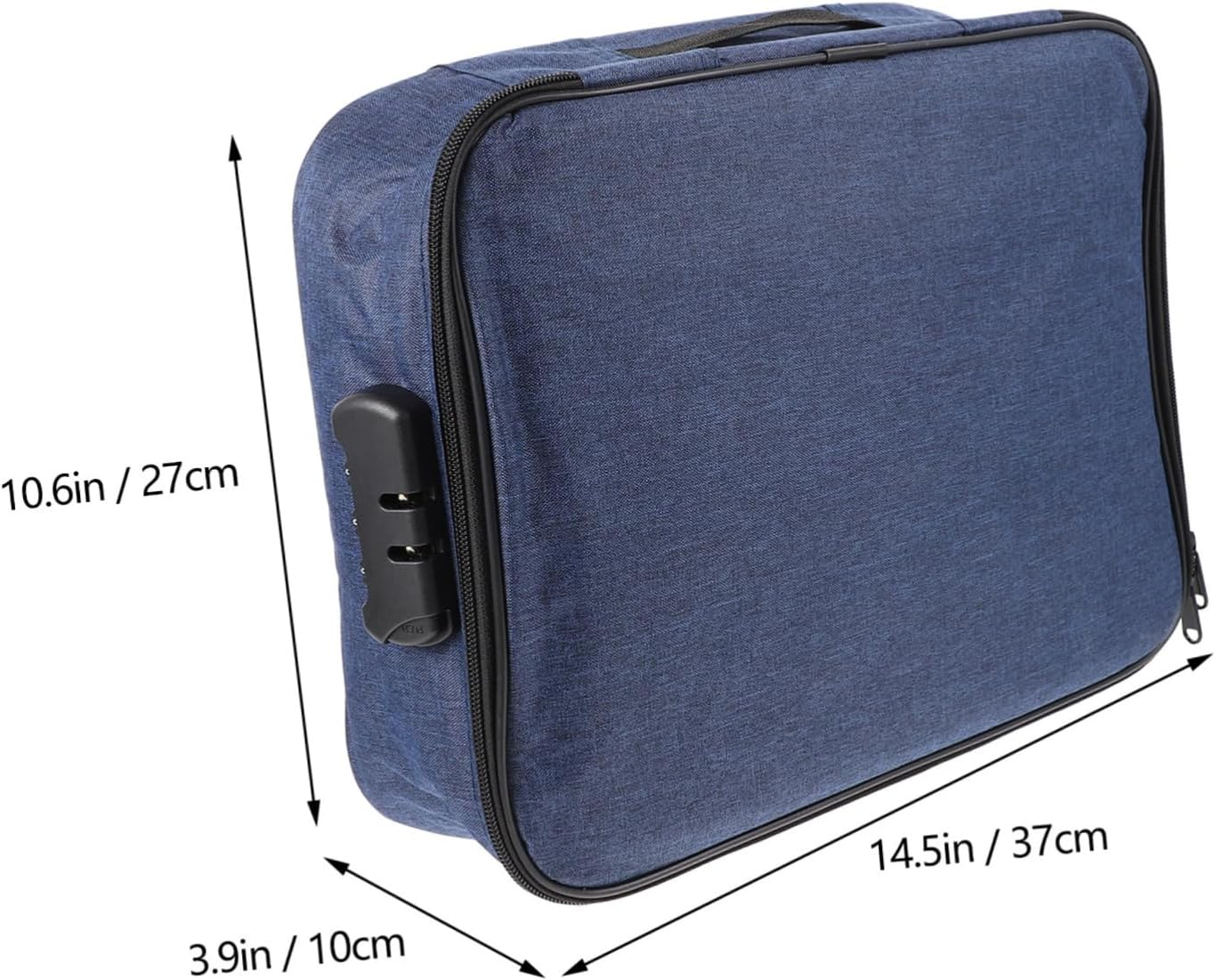 Parliky Handheld File Storage Pouch for Important Documents Document Organizer Photo Organizer Travel Lock - Navy image number 2