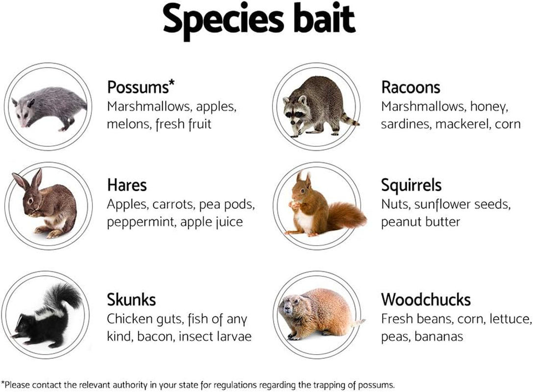 Gardeon Mouse Trap, 150 X 50 X 55Cm Guinea Pig Rat Rabbit Cage Possum Fox Cat Humane Mice Traps Small Animals Cages for Indoor Outdoor Farm Backyard, Automatic Door Lock Collapsible Silver image number 4