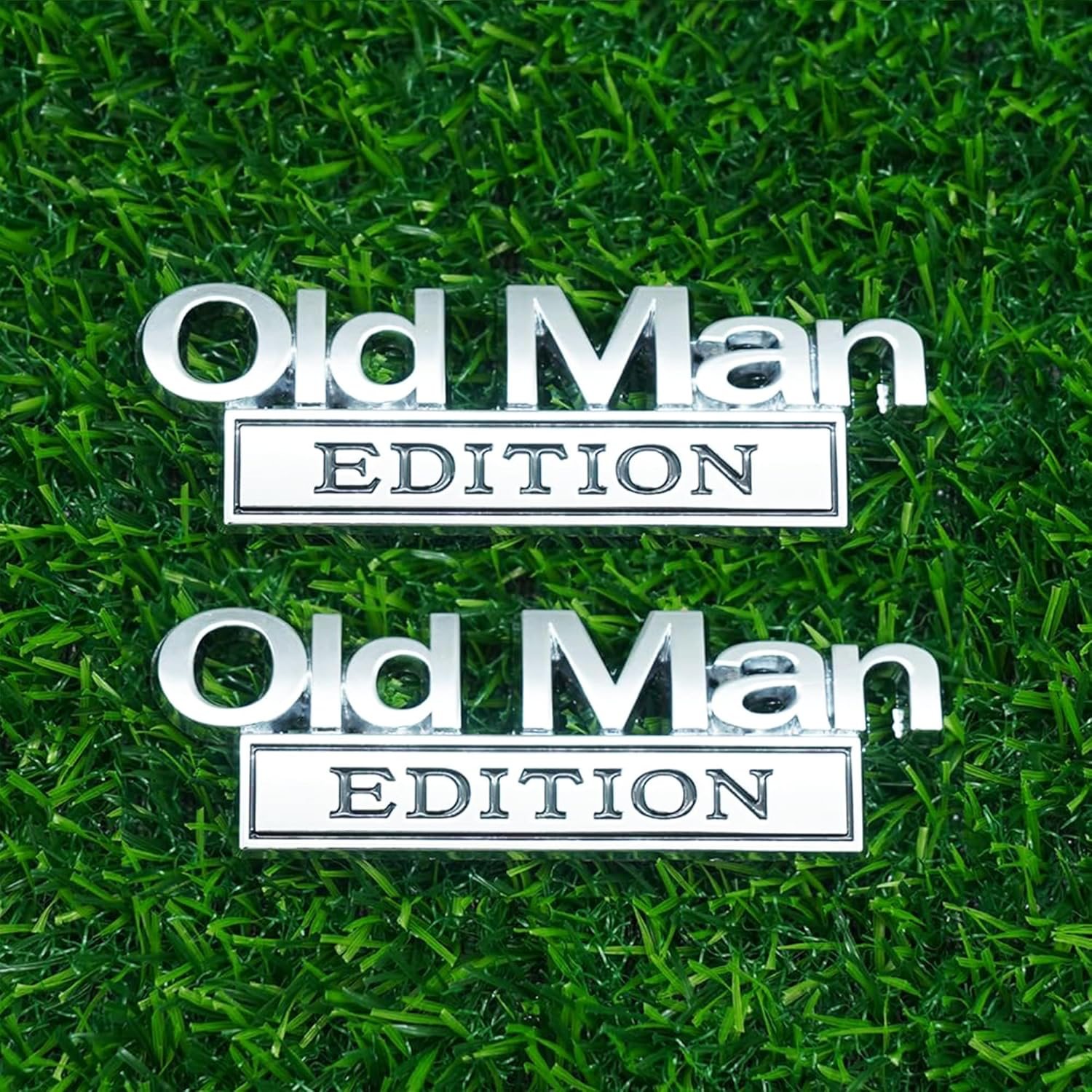 TSWCBYYLB 2Pcs Old Man Edition Car Emblem Metal Truck Decals Stickers Badge for Men image number 6