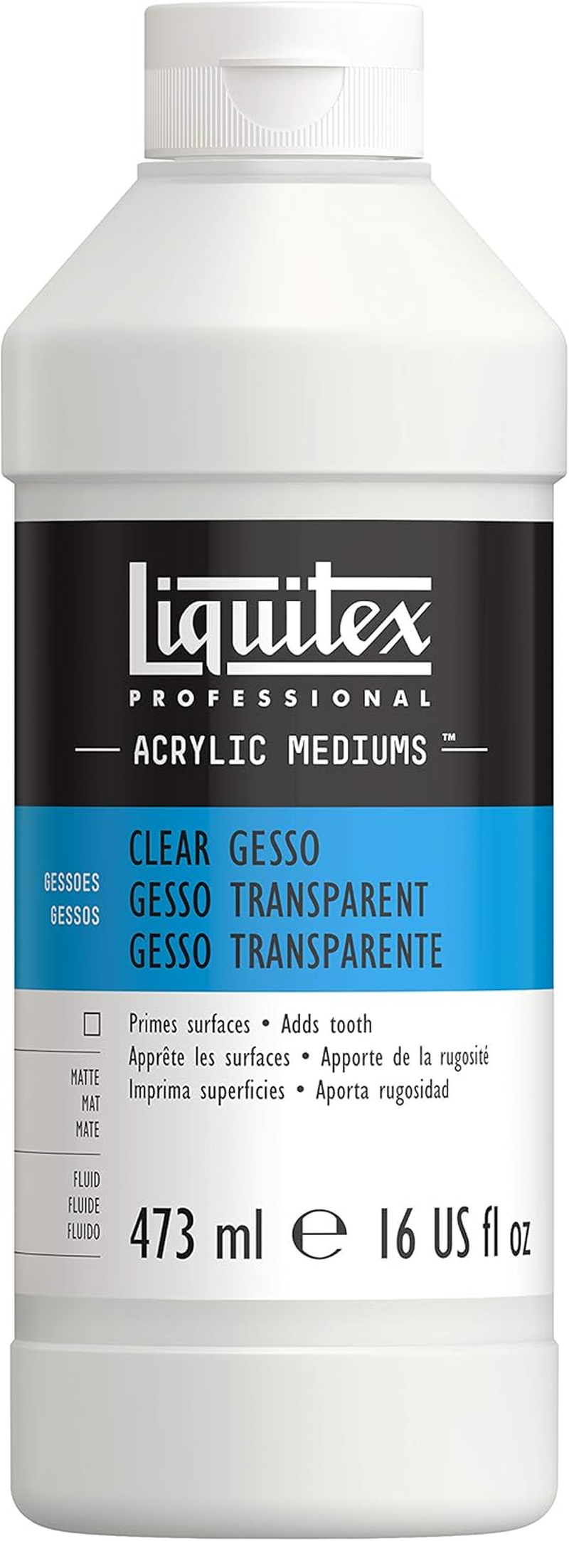 LIQUITEX Grounds Gesso 473 Ml, Clear (Pack of 1) image number 1
