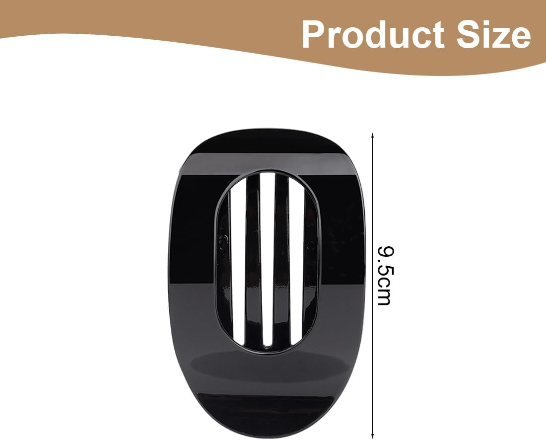 OUDQFCJ Pack of 3 Hair Clips for Women, Flat Hair Clip, Flat Claw Clip, Hair Clips for Thin Hair (Medium Sized) (Leopard Pattern) image number 1