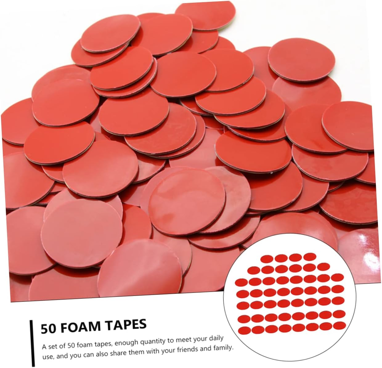 ULTECHNOVO 50Pcs round Double Sided Stickers for Car Perfume Seat Fixing Car Ornament Accessories Strong Mounting Tapes for Easy Application image number 6