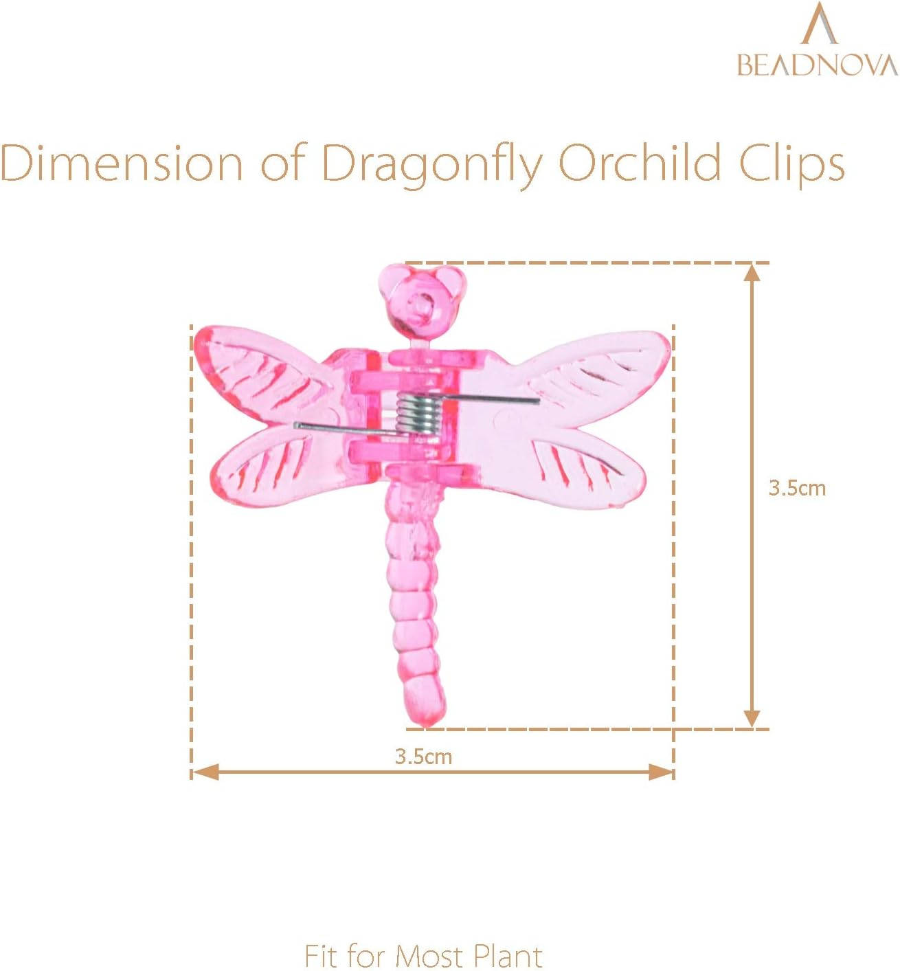 BEADNOVA Orchid Clips 30Pcs Dragonfly Plant Clips Orchid Support Clips Vine Clips Plant Clips for Support Flower Orchid Vine (Mix Color, 30PCS) image number 2