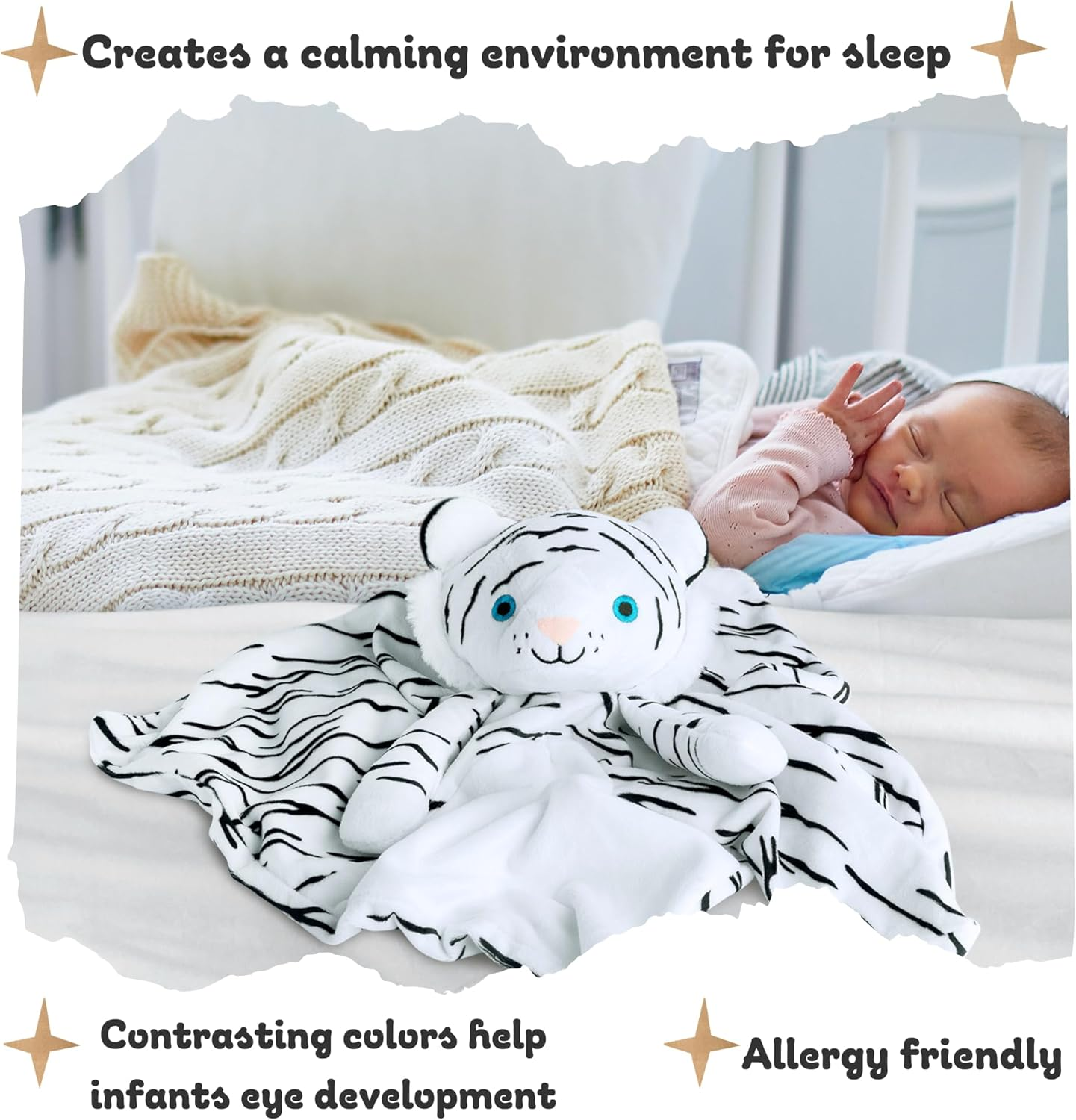 Love by Emi Musical Baby Comforter - White Noise & Lullaby - Calms Fussy Babies, Reduces Night Wakeups & Helps Toddlers Sleep Longer &ndash; Proven Sleep Aid for Parents - Machine Washable, Newborn Gift image number 6