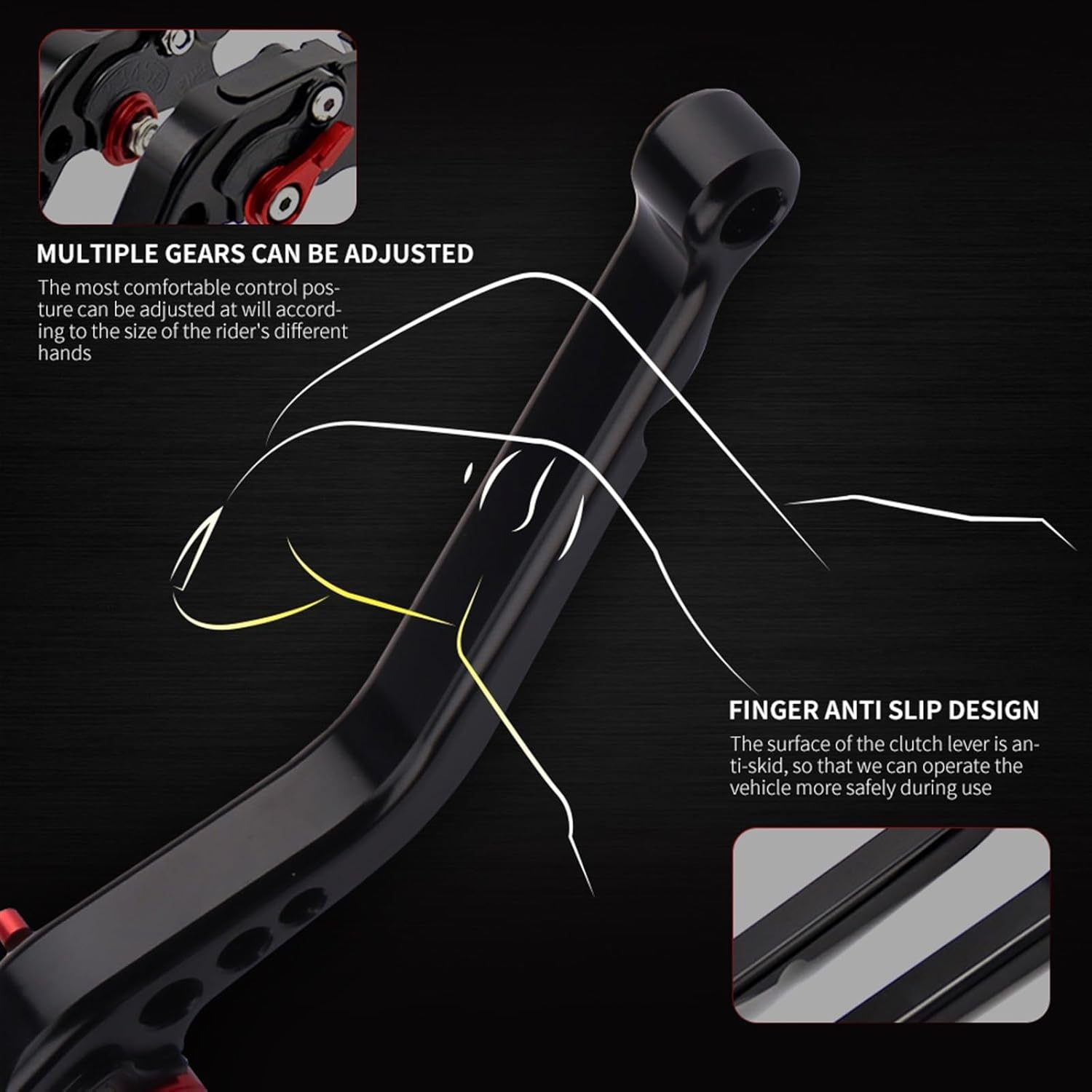 For Yamaha MT-03 MT 03 2015 2023 Motorcycle Accessories Adjustable Clutch Brake Levers Short Long Lever Handles Bar (Color : Long Titanium)