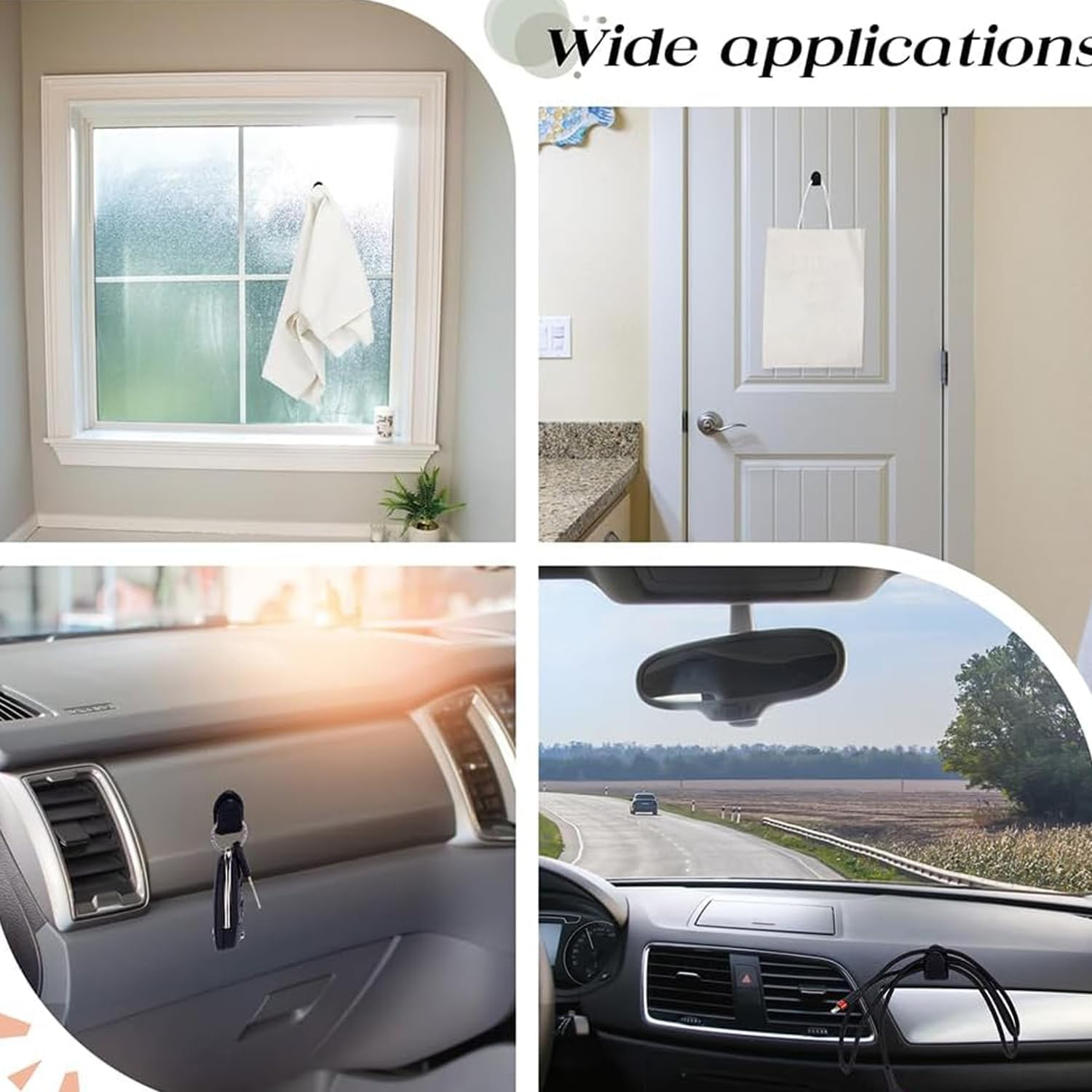 Xinghonyac 20 Pcs Car Seat Back Hidden Hook, Multi-Functional Car Mini Hooks, Self-Adhesive Car Dashboard Hook Wall Hooks for Hanging Towel, Hat, Bag, Data Cable, Keys image number 2